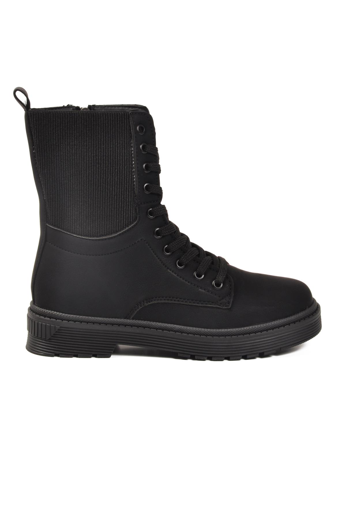 23002 Z Siyah Nubuk Kadın Bot - Görsel 3