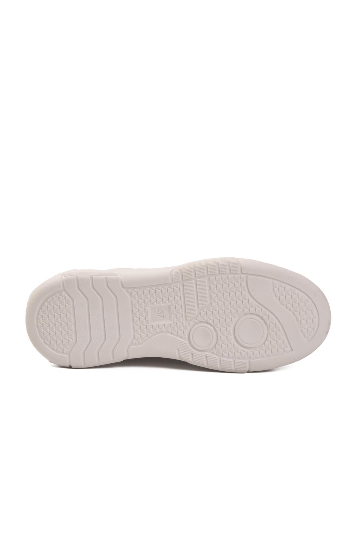 OZ-03 Z Beyaz-Siyah Kadın Sneaker - Görsel 6
