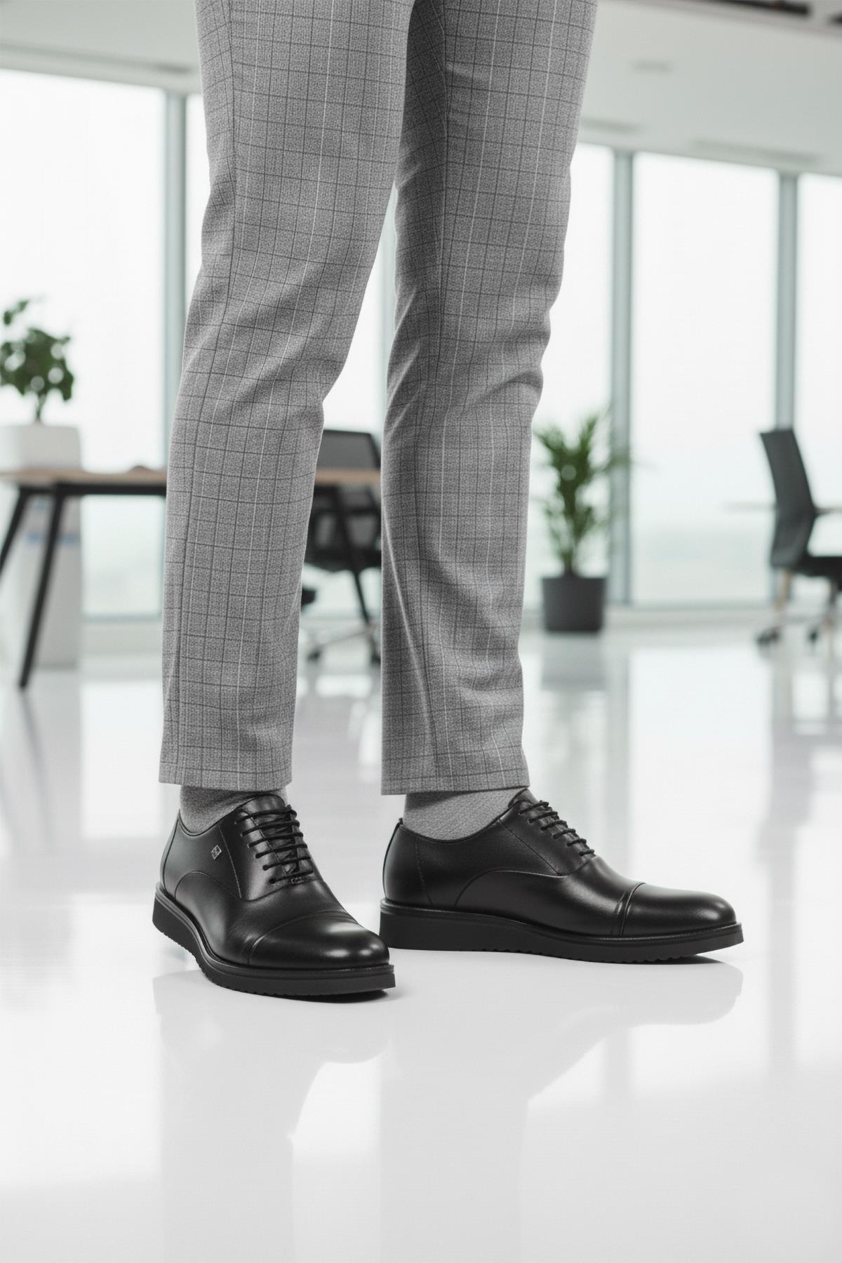 3250 M Siyah Hakiki Deri Erkek Klasik Ayakkabı - Görsel 2