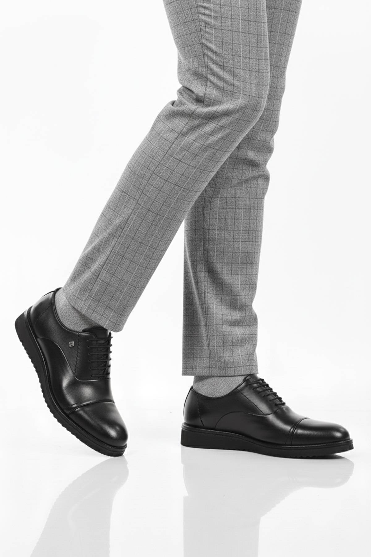 3250 M Siyah Hakiki Deri Erkek Klasik Ayakkabı - Görsel 4