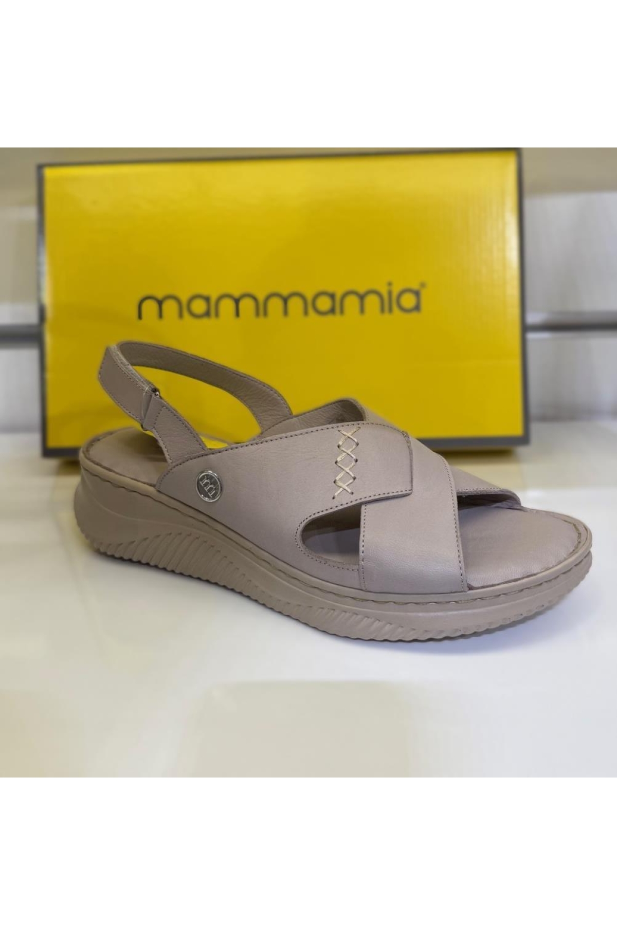 D25ys 2855 Hakiki Deri Kadın Sandalet - Görsel 3