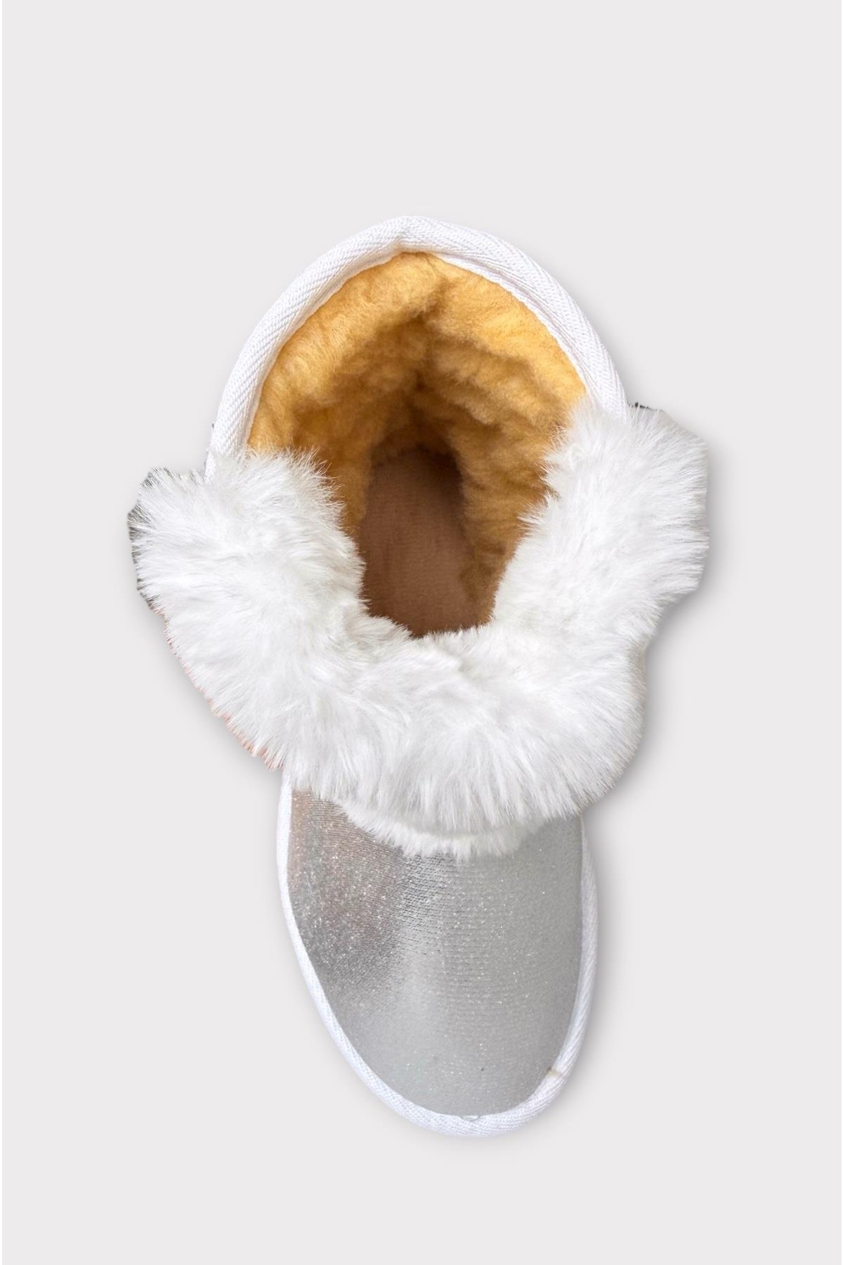 İçi Kürklü Çift Kemerli Kadın Bot GÜMÜŞ - Görsel 6