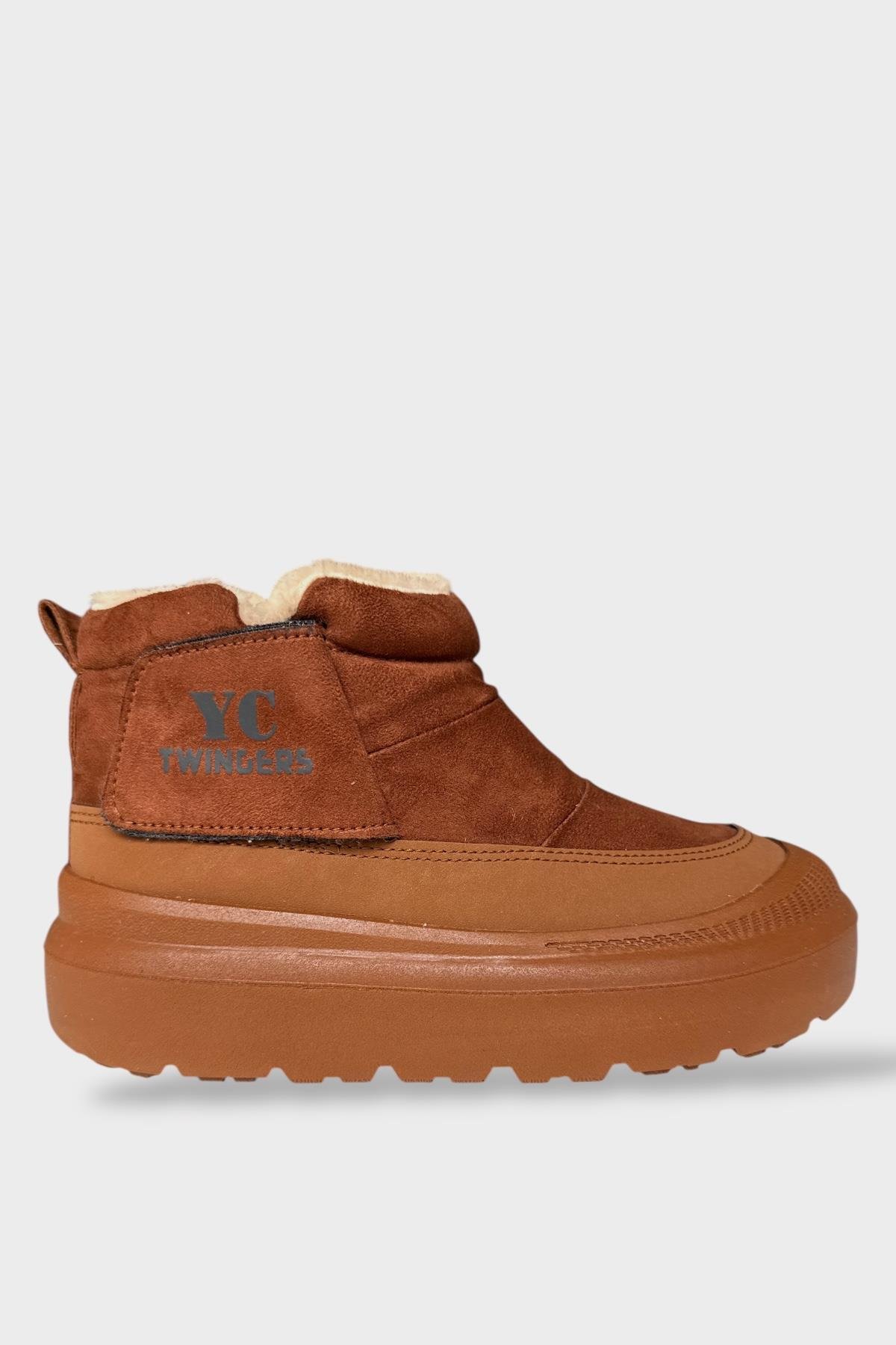Nubuk İçi Kürklü Kalın Taban Kadın Bot TABA - Görsel 2