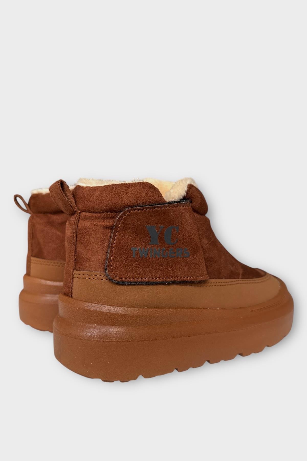 Nubuk İçi Kürklü Kalın Taban Kadın Bot TABA - Görsel 7