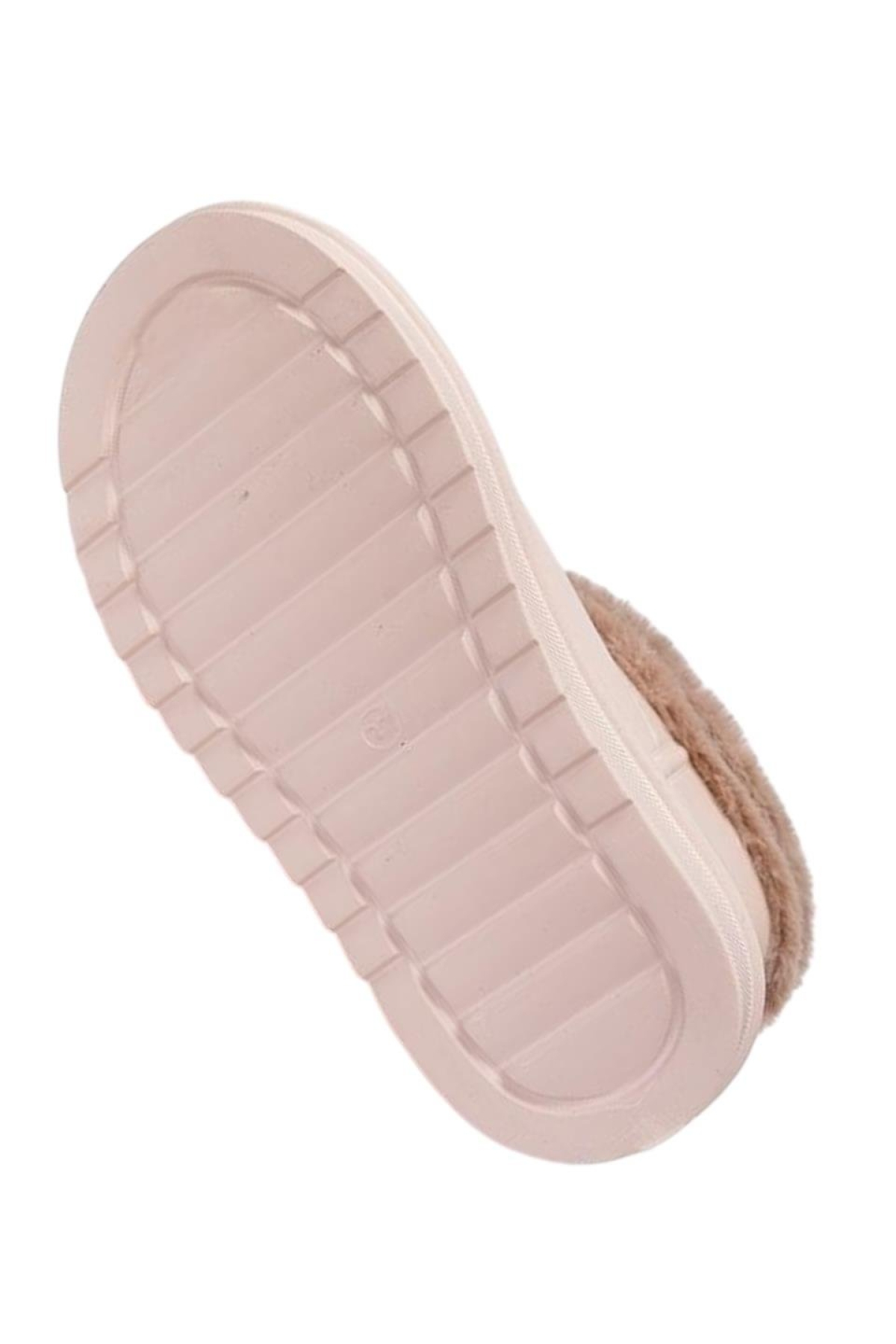 Yuvarlak Burun Kadın Kürklü Kısa Yağmur Botu BEJ - Görsel 9