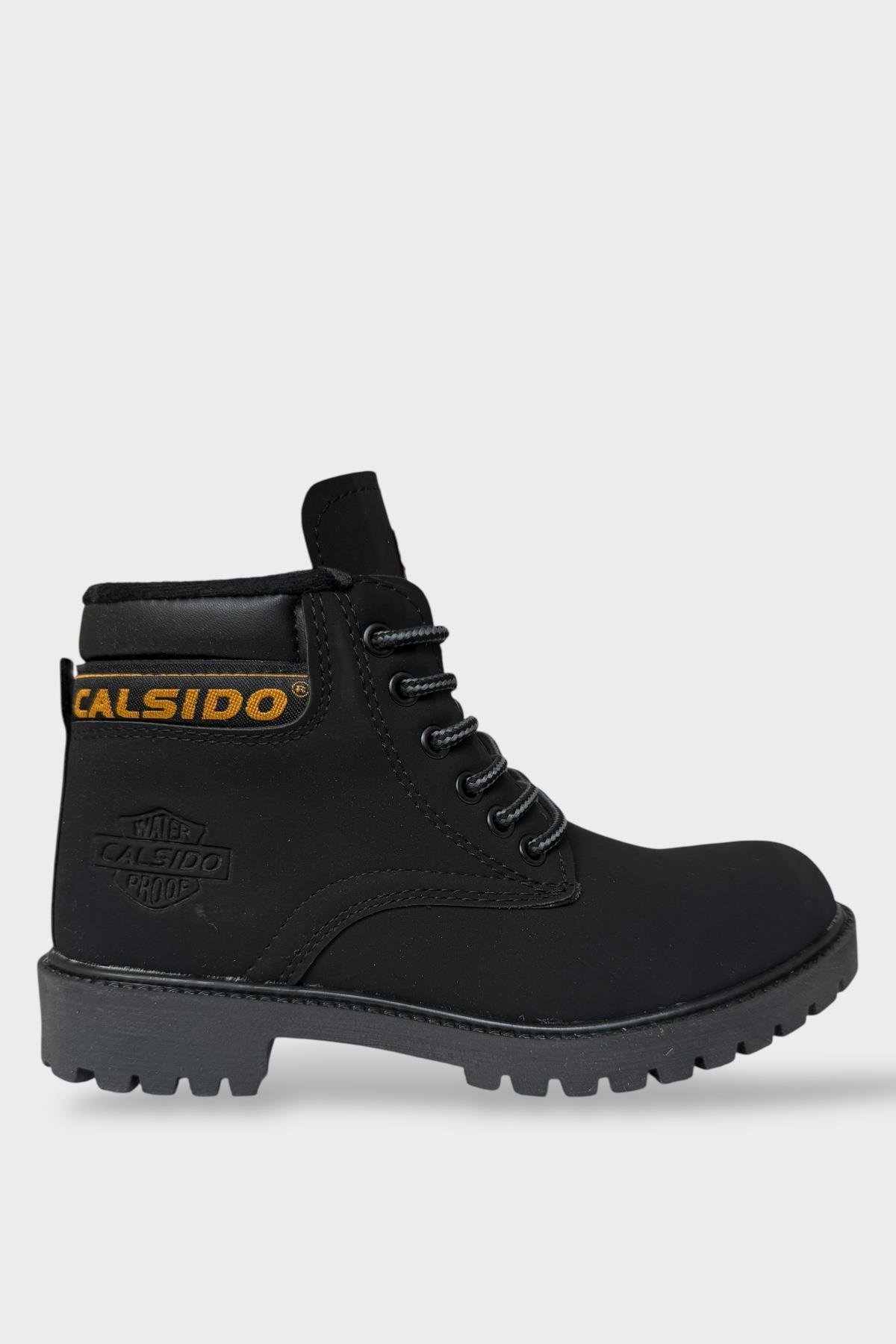 Unisex Kışlık Soğuk Geçirmez Kaydırmaz Taban Günlük Bağcıklı Bot SİYAH - Görsel 2