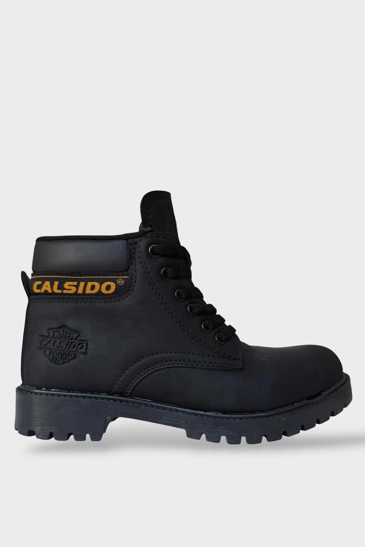 Unisex Kışlık Soğuk Geçirmez Kaydırmaz Taban Günlük Bağcıklı Bot SİYAH - FÜME - Görsel 2