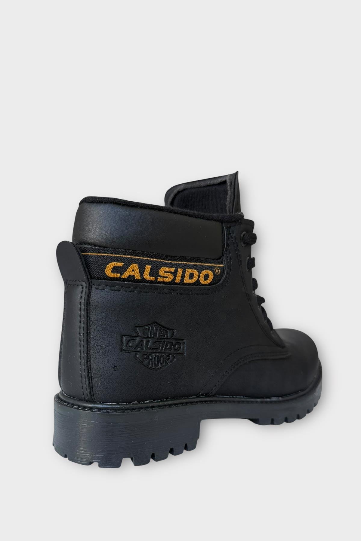 Unisex Kışlık Soğuk Geçirmez Kaydırmaz Taban Günlük Bağcıklı Bot SİYAH - FÜME - Görsel 4