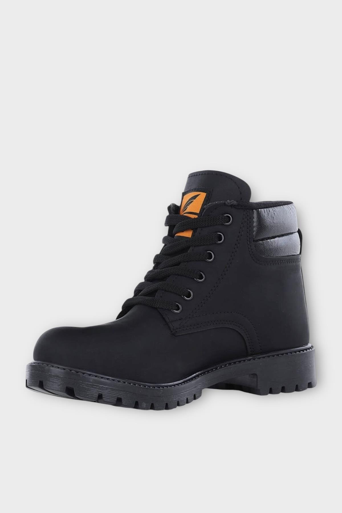 Unisex Kışlık Soğuk Geçirmez Kaydırmaz Taban Günlük Bağcıklı Bot SİYAH - FÜME - Görsel 5