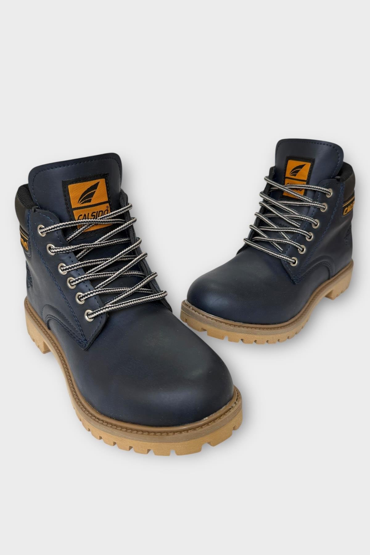 Unisex Kışlık Soğuk Geçirmez Kaydırmaz Taban Günlük Bağcıklı Bot LACİVERT - Görsel 4