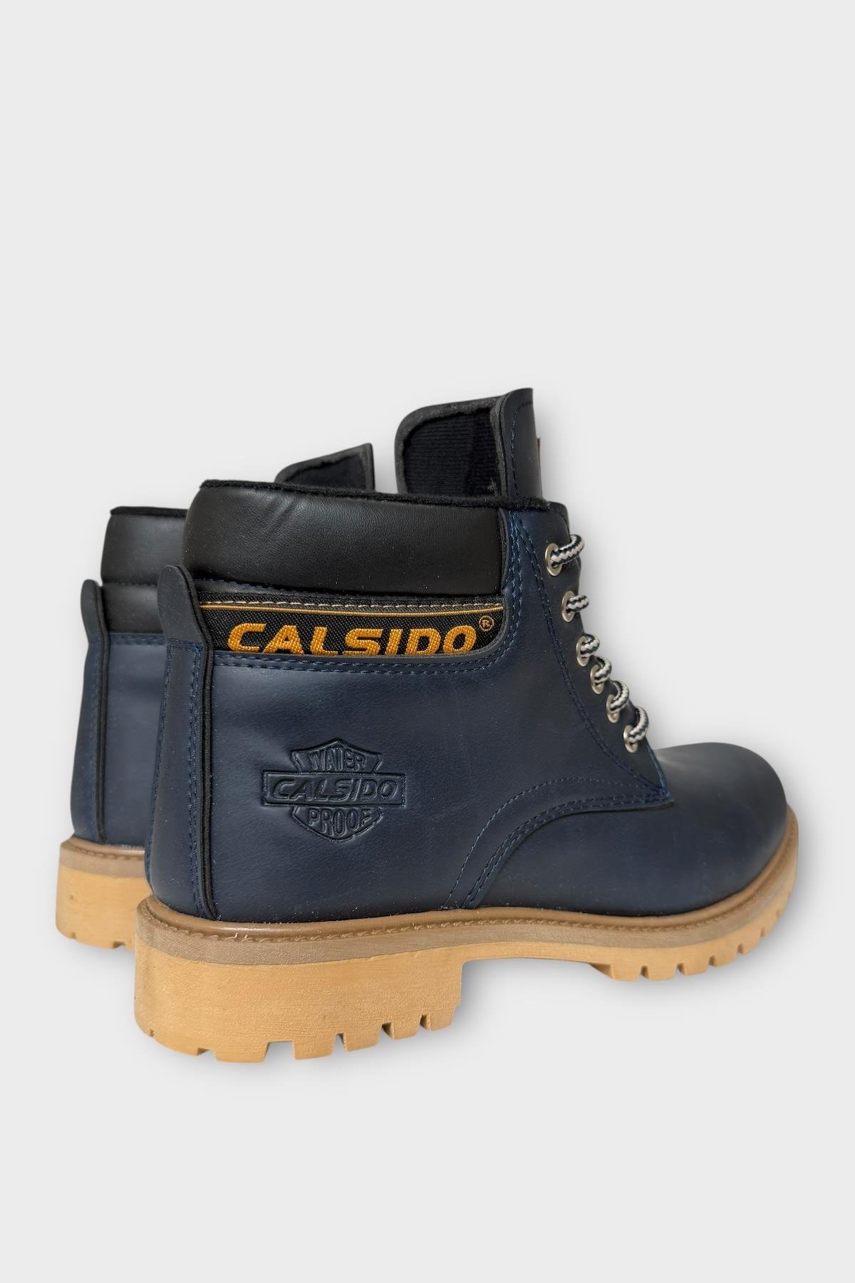 Unisex Kışlık Soğuk Geçirmez Kaydırmaz Taban Günlük Bağcıklı Bot LACİVERT - Görsel 6