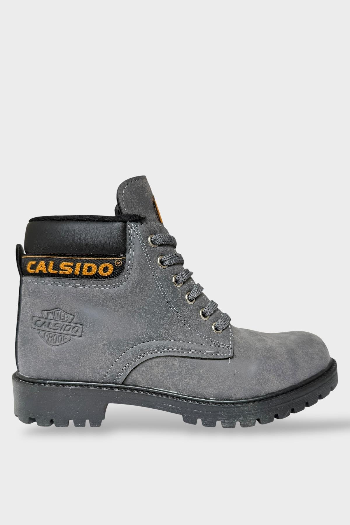 Unisex Kışlık Soğuk Geçirmez Kaydırmaz Taban Günlük Bağcıklı Bot FÜME - Görsel 2