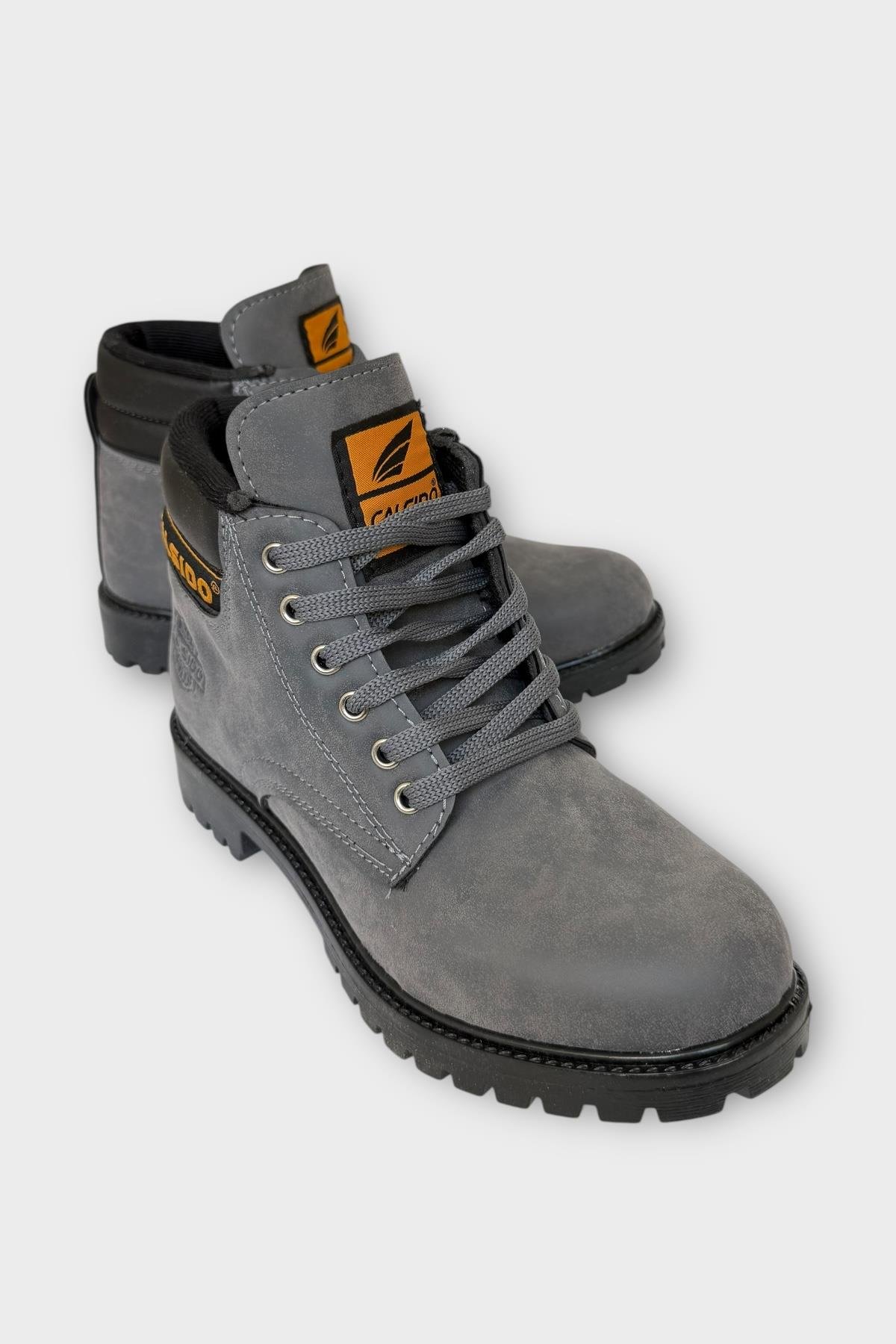 Unisex Kışlık Soğuk Geçirmez Kaydırmaz Taban Günlük Bağcıklı Bot FÜME - Görsel 3