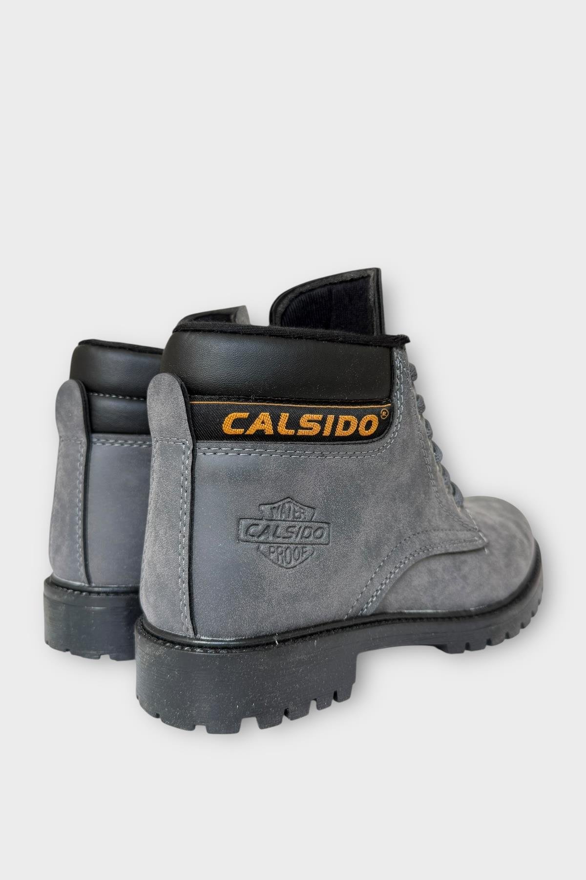 Unisex Kışlık Soğuk Geçirmez Kaydırmaz Taban Günlük Bağcıklı Bot FÜME - Görsel 6