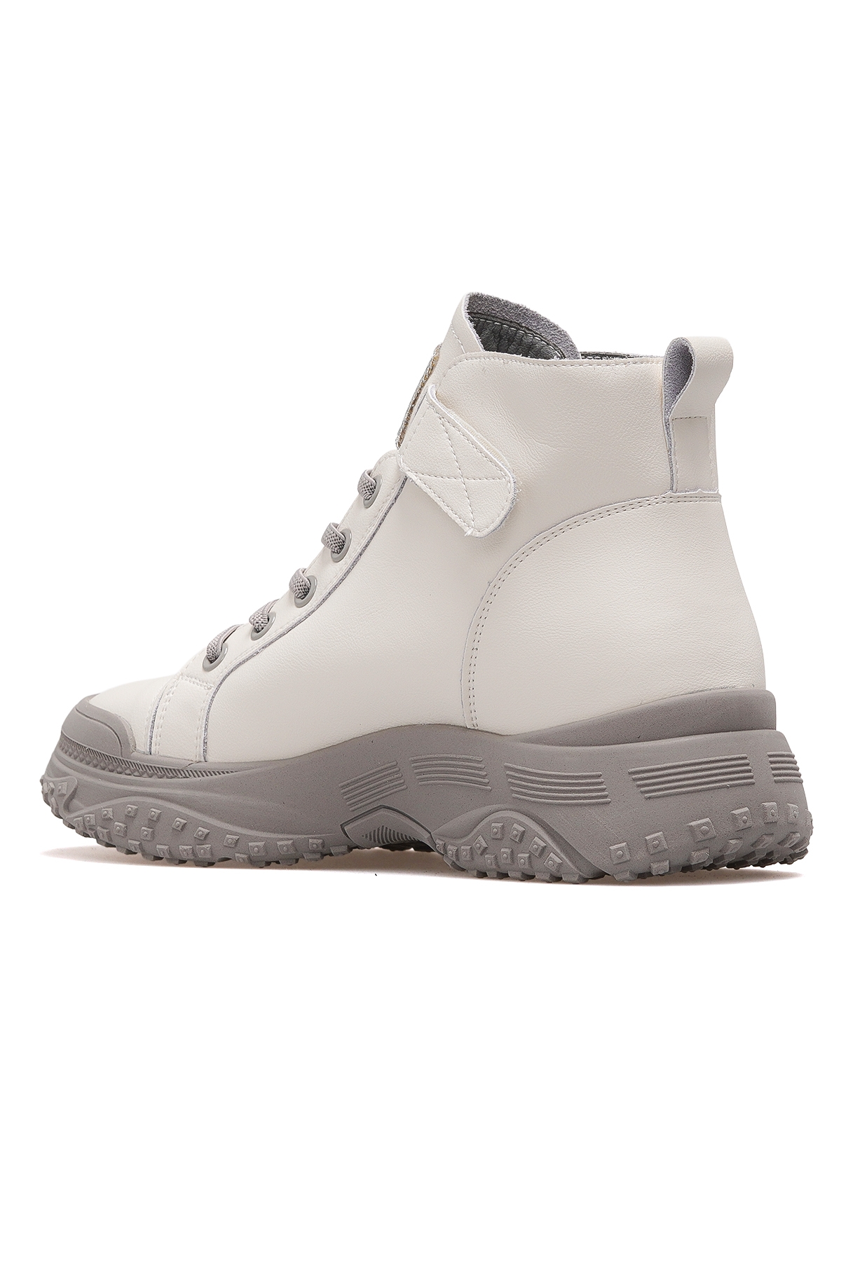 Kadın Deri Sneaker Bot 25k 25k310-5 Z Gri - Görsel 4