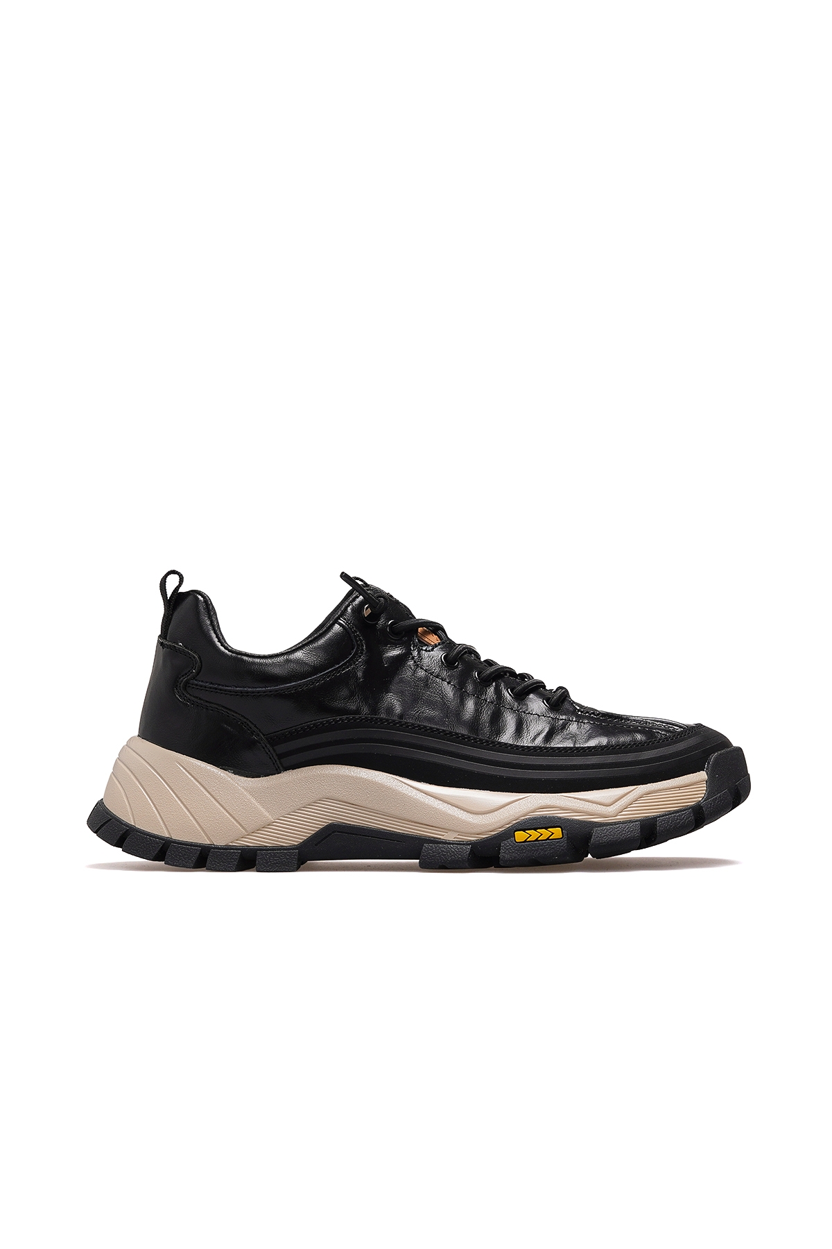 Erkek Deri Günlük Sneaker Ayakkabı 25k 25k570 M Siyah - Görsel 2