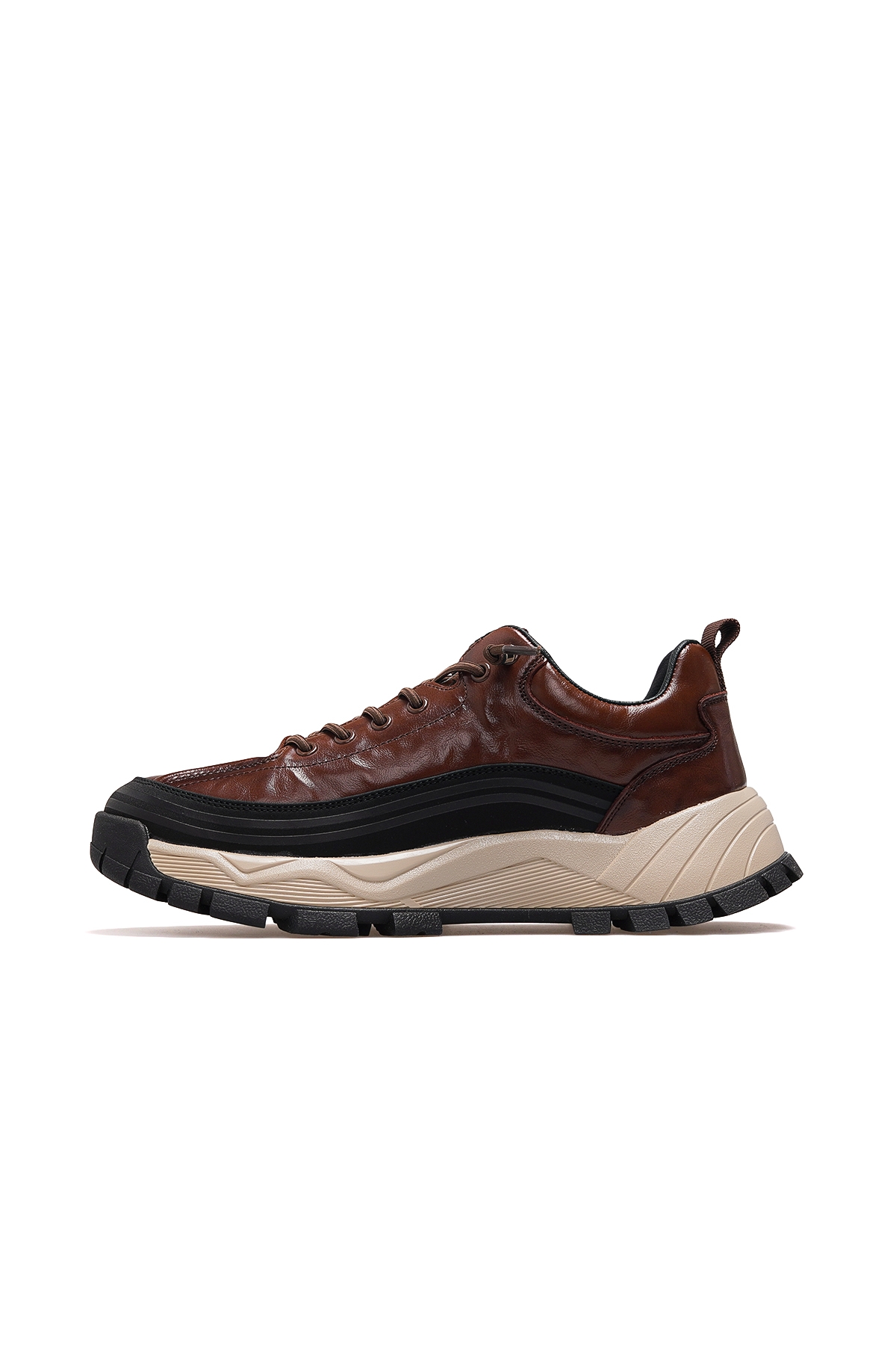 Erkek Deri Günlük Sneaker Ayakkabı 25k 25k570 M Kahve - Görsel 3