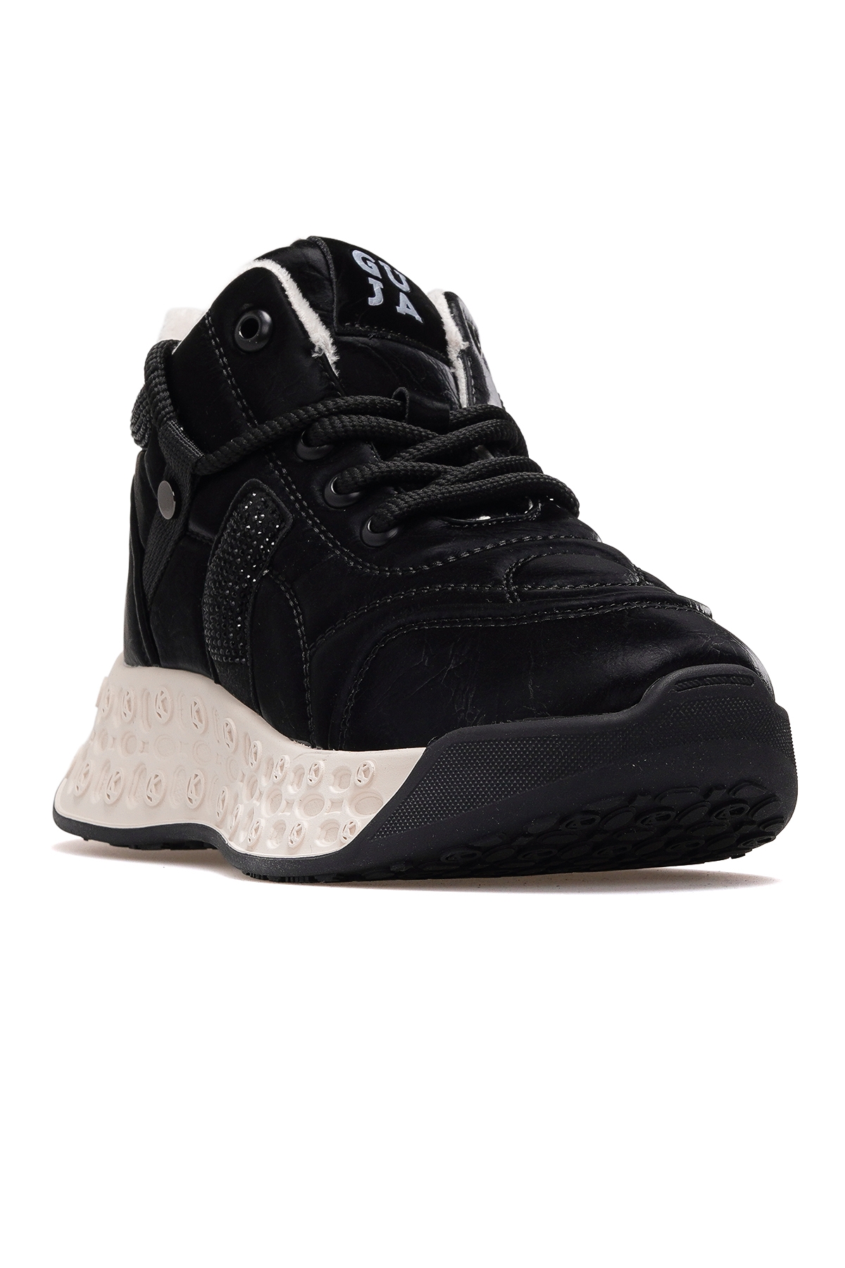 Kadın Deri Kürklü Sneaker Bot 25k 25k316 Z Siyah - Görsel 5