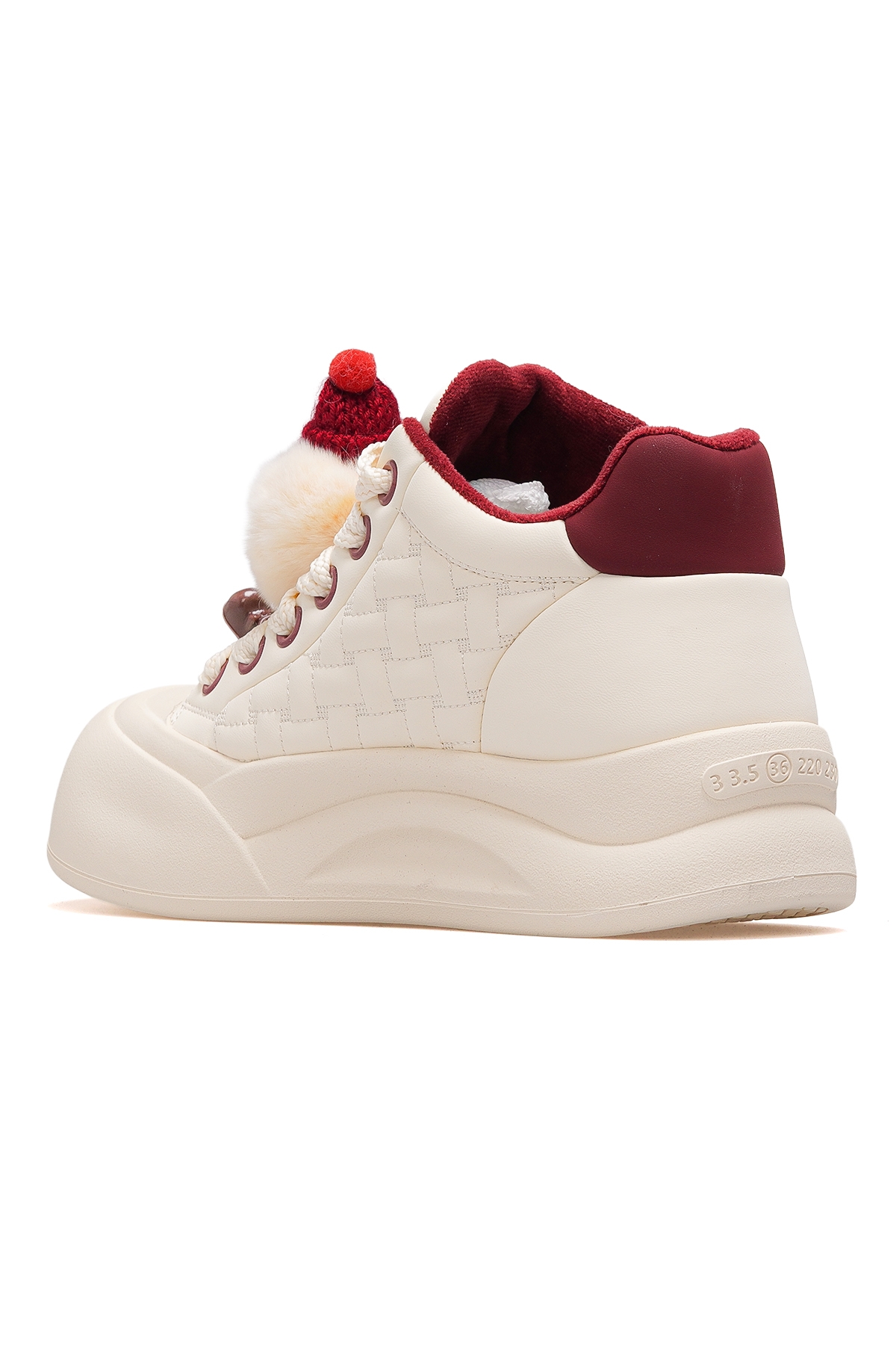 Kadın Deri Gizli Dolgu Topuk Günlük Bot 25k 25k426-1 Z Bordo - Görsel 4