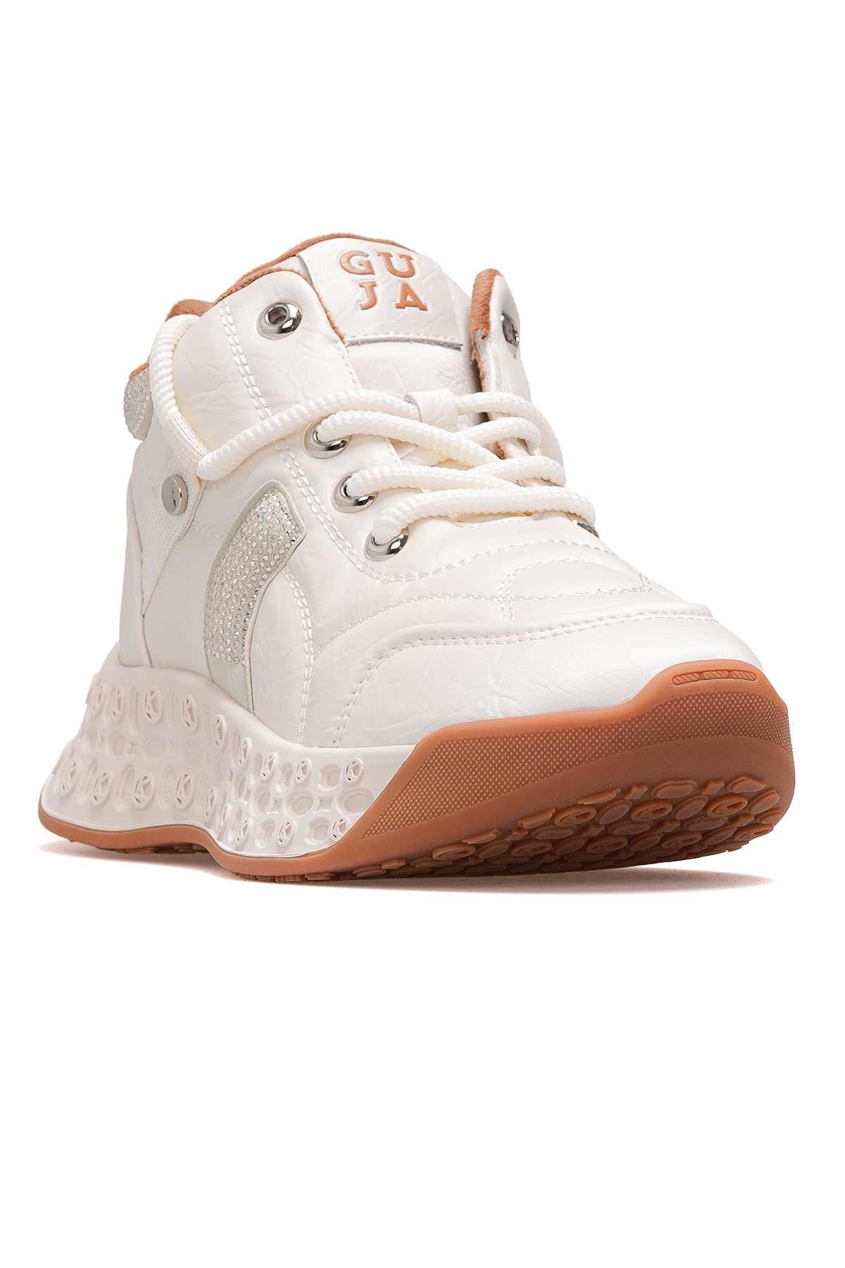 Kadın Deri Kürklü Sneaker Bot 25k 25k316 Z Bej - Görsel 5