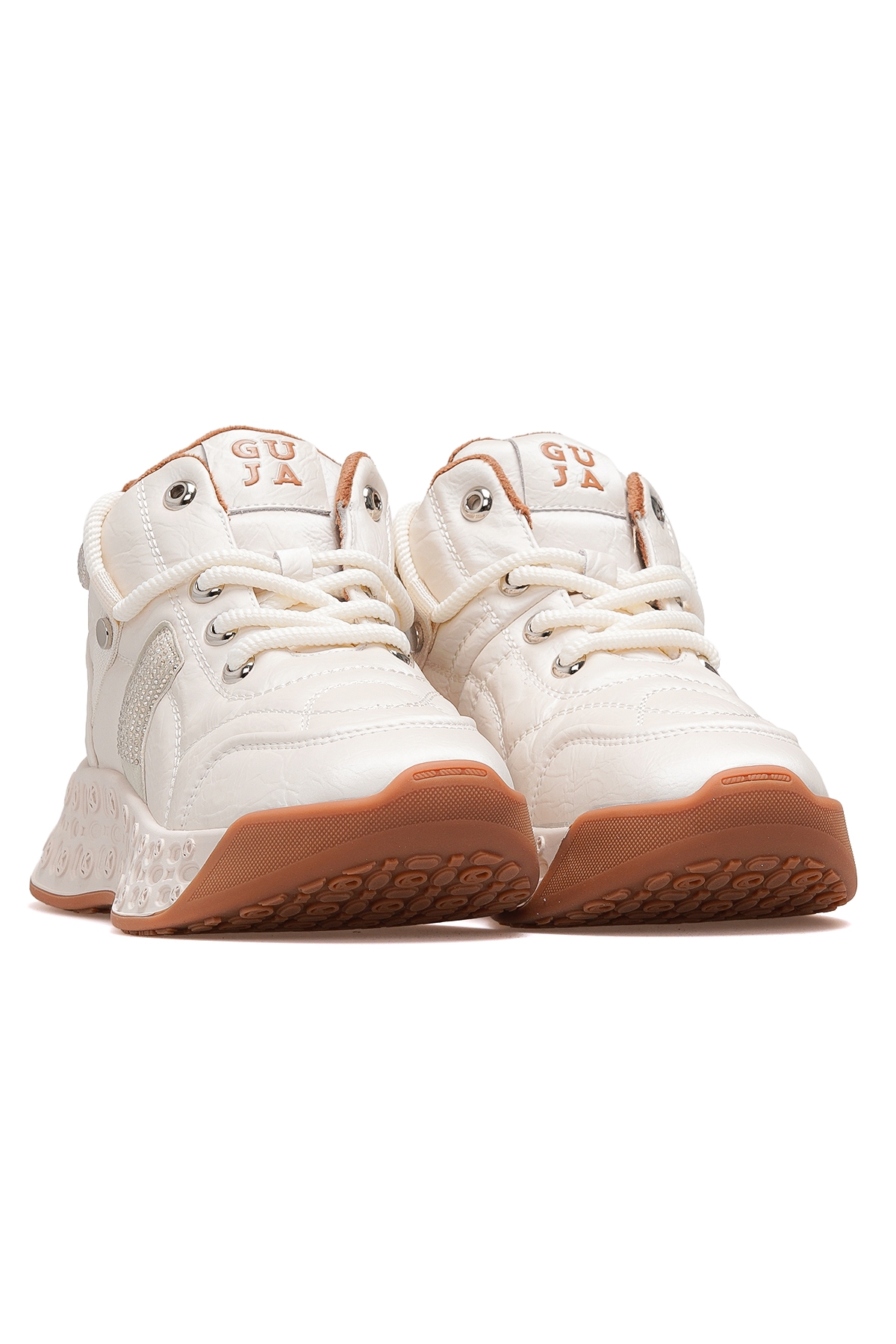 Kadın Deri Kürklü Sneaker Bot 25k 25k316 Z Bej - Görsel 6