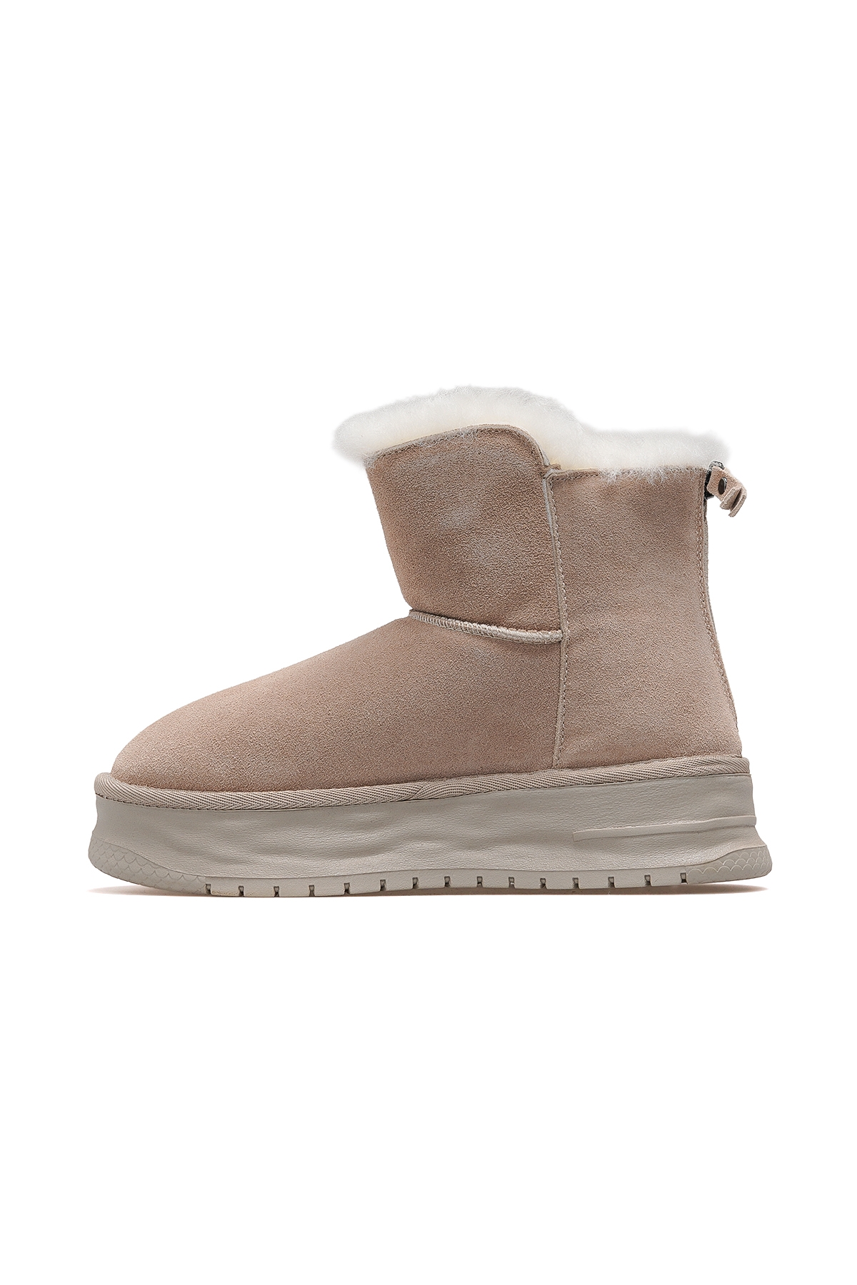 Kadın Nubuk Deri Kürklü Günlük Bot 25k 24k156-2 Z Gri Nubuk - Görsel 3