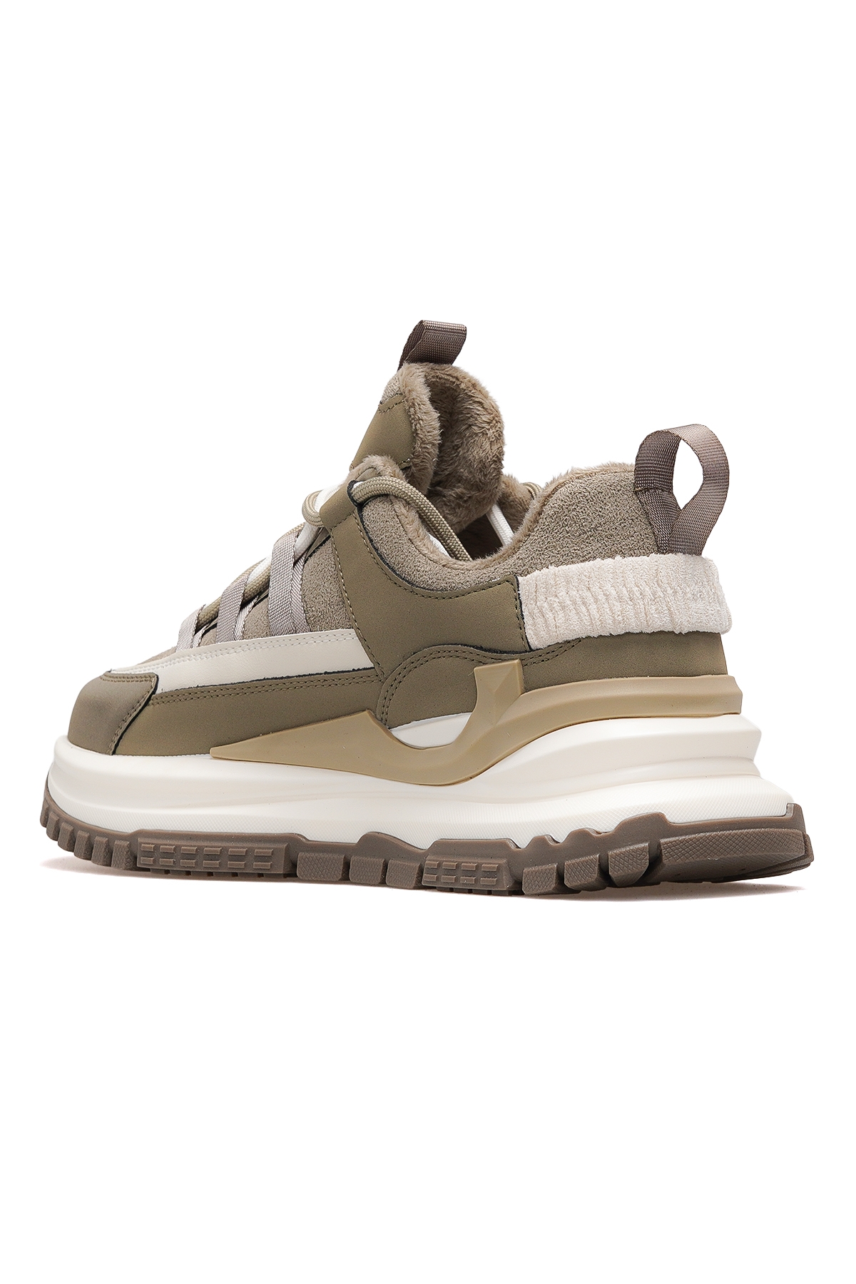 Kadın İçi Polarlı Sneaker Günlük Ayakkabı 25k 25k331 Z Yeşil - Görsel 4