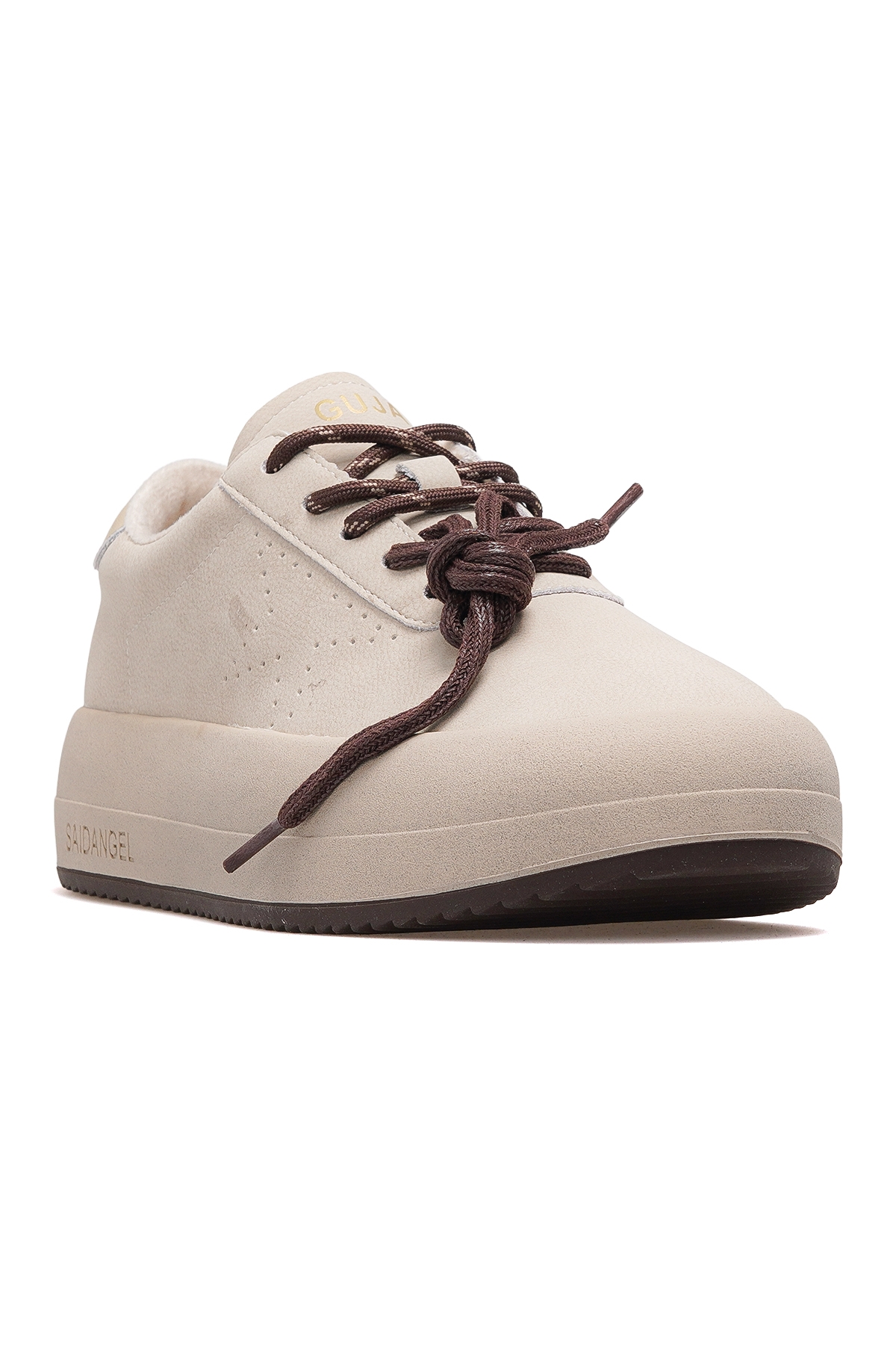 Kadın Deri Sneaker Ayakkabı 25k 25k372 Z Nubuk Bej - Görsel 5