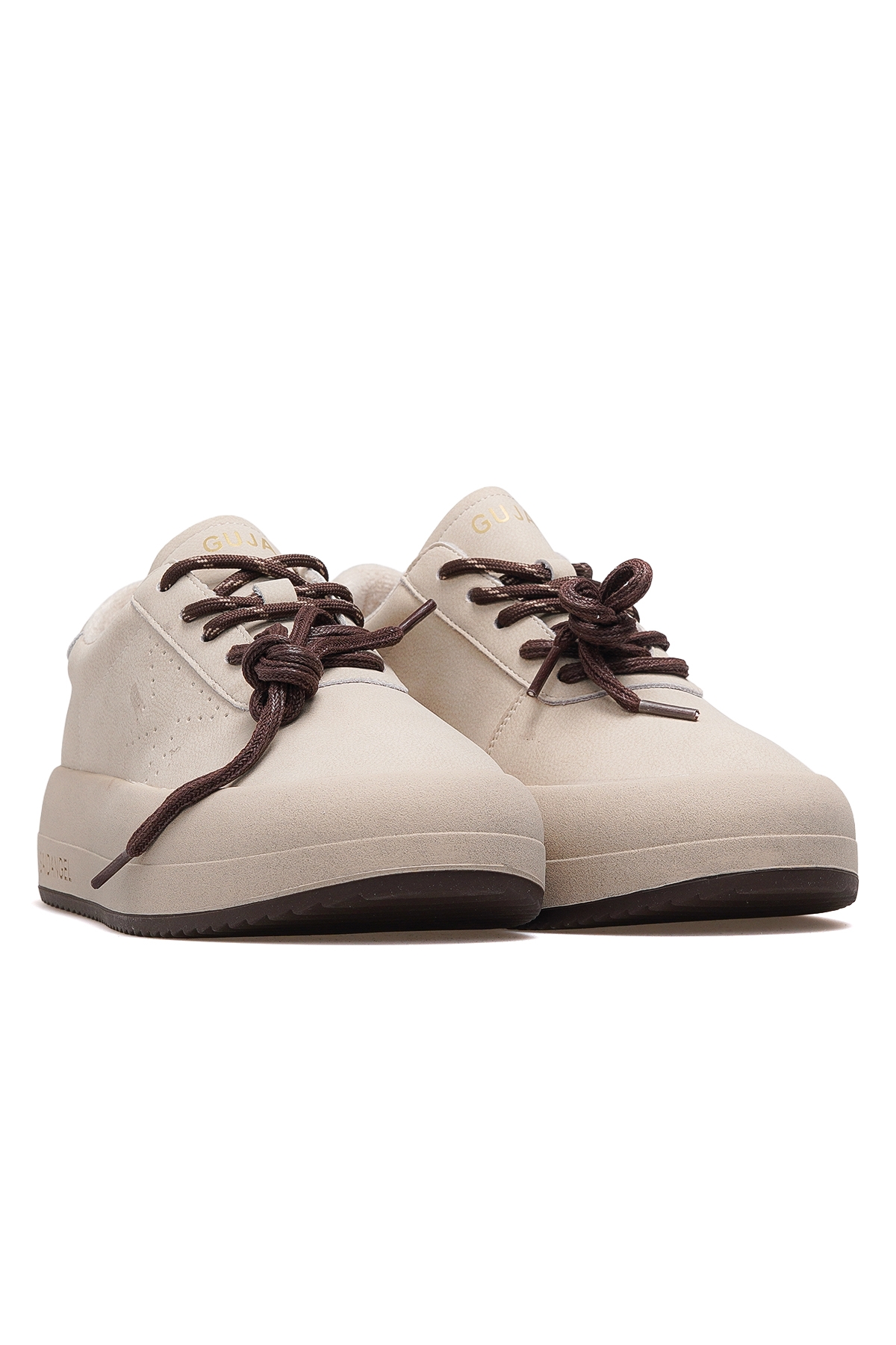 Kadın Deri Sneaker Ayakkabı 25k 25k372 Z Nubuk Bej - Görsel 6