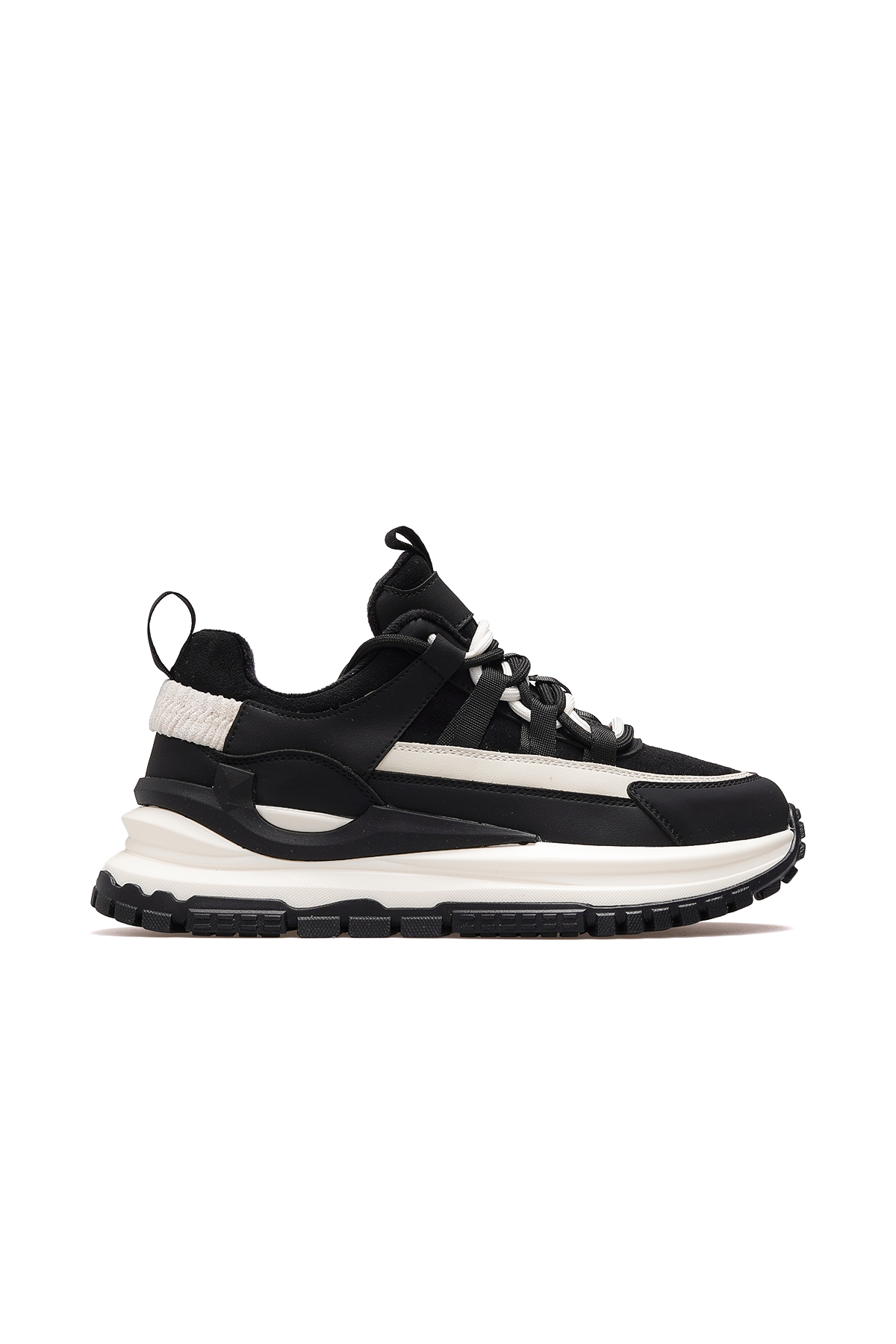 Kadın İçi Polarlı Sneaker Günlük Ayakkabı 25k 25k331 Z Siyah - Görsel 2