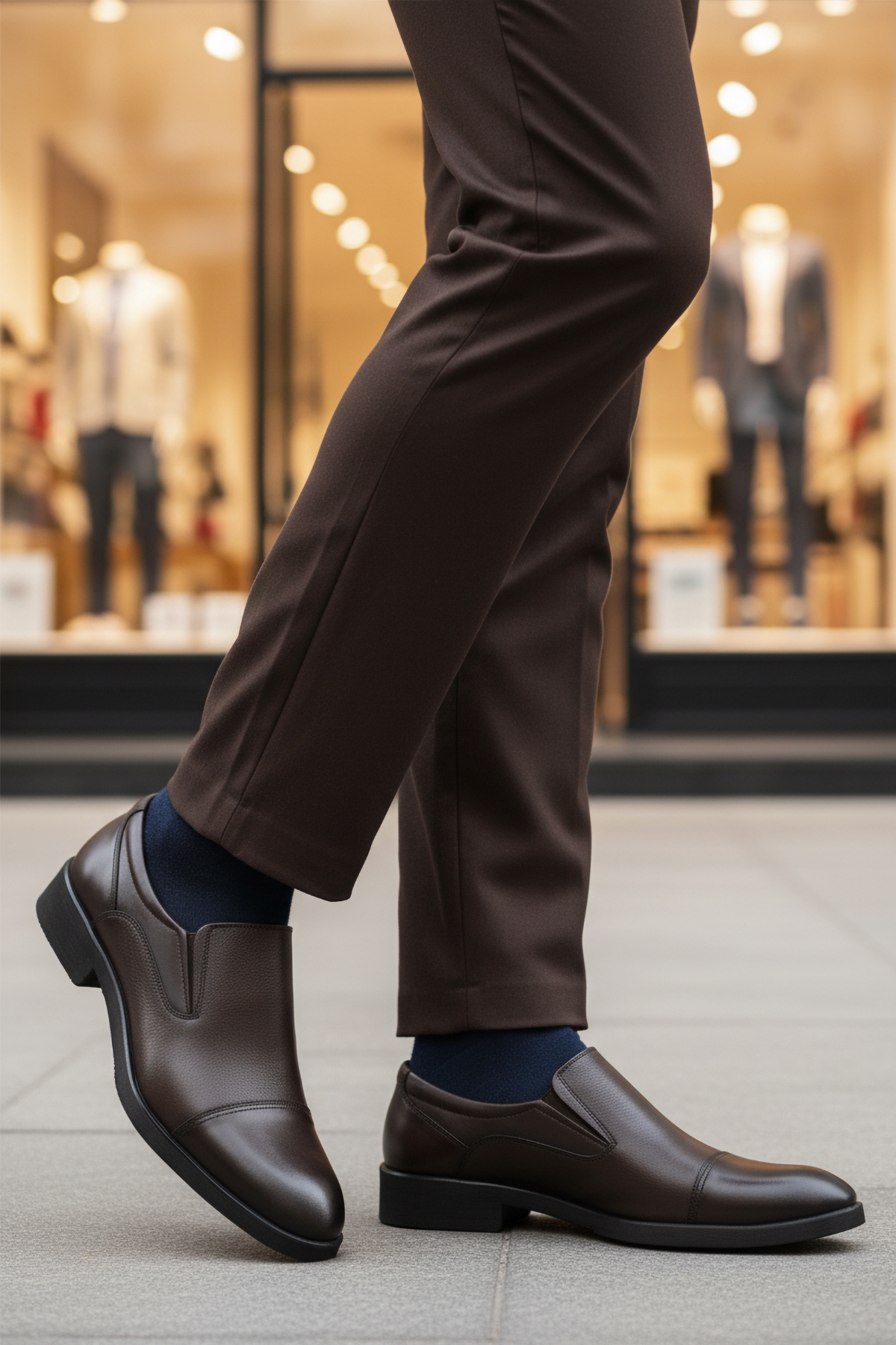 Kahve Hakiki Deri Kaymaz Taban Erkek Klasik Ayakkabı 916 M - Görsel 4