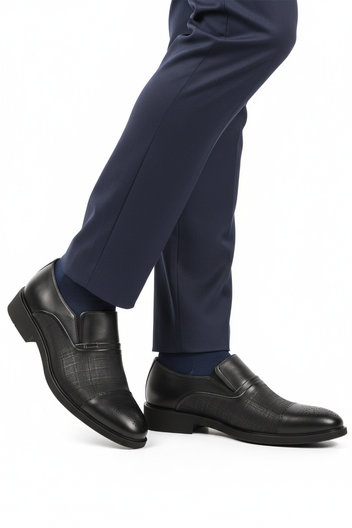 Siyah Hakiki Deri Kaymaz Taban Erkek Klasik Ayakkabı 380 M - Görsel 2