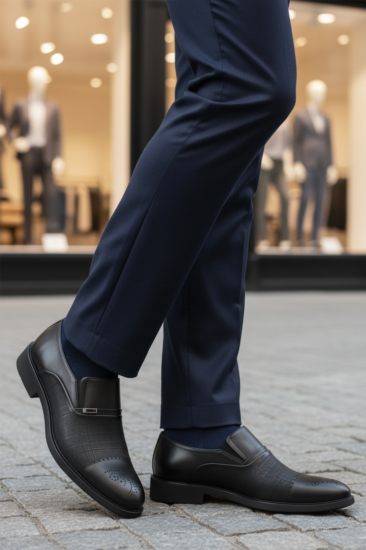 Siyah Hakiki Deri Kaymaz Taban Erkek Klasik Ayakkabı 380 M - Görsel 4