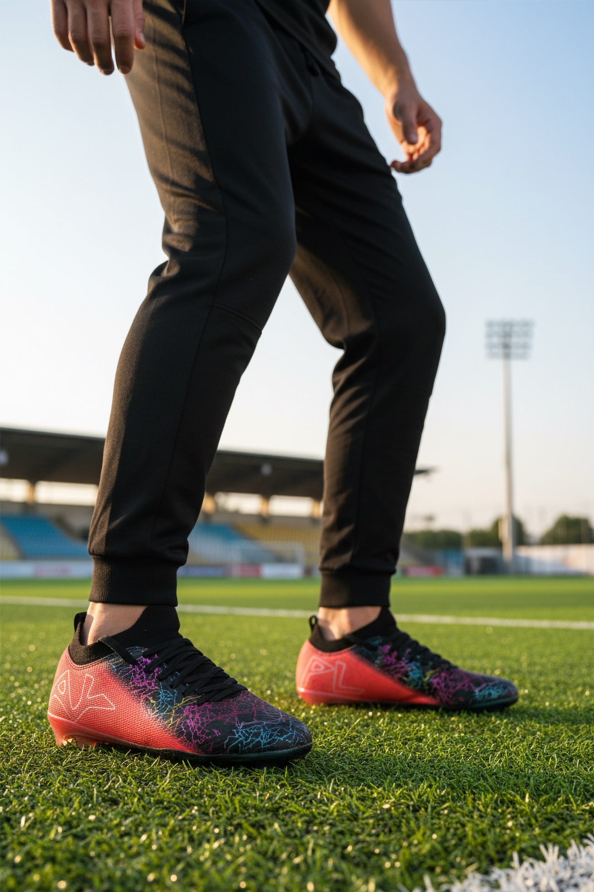 Siyah Fuşya Çoraplı Bağcıklı Erkek Krampon MK-252-153 M - Görsel 4