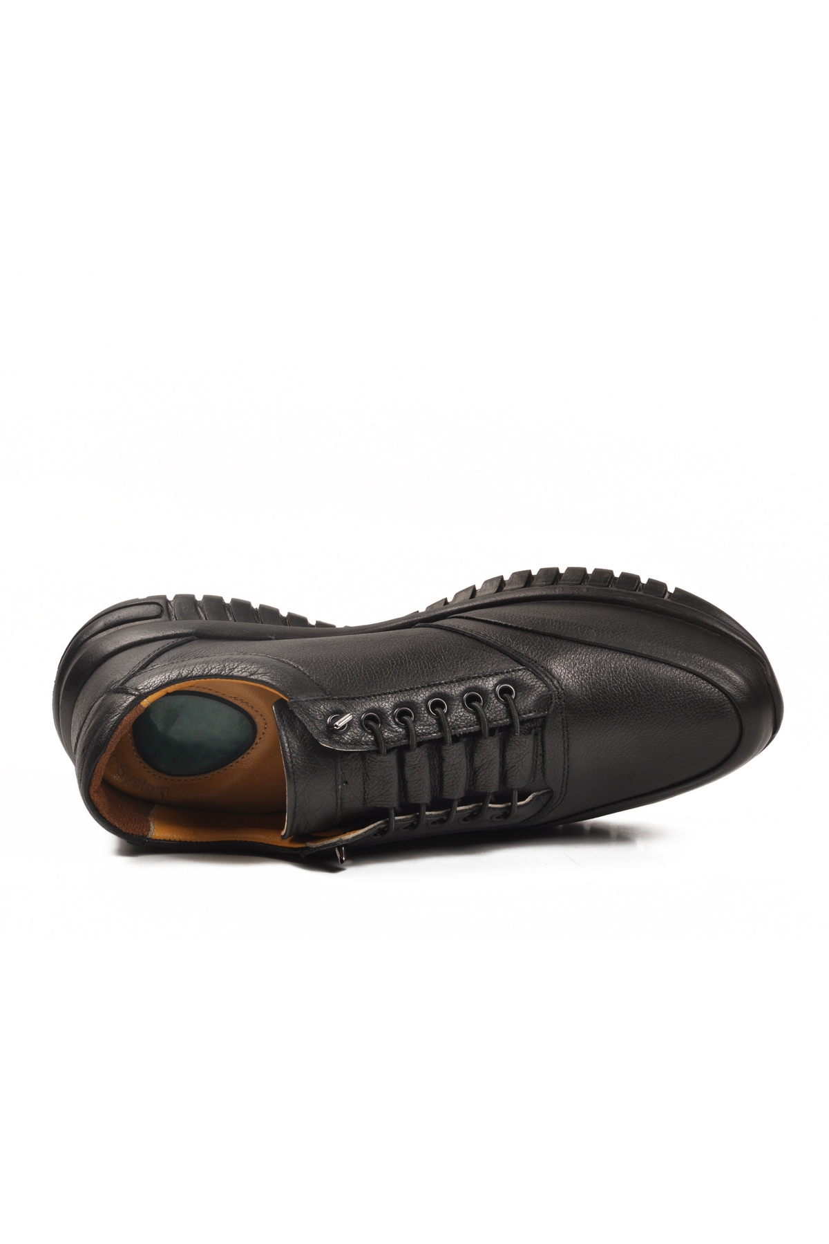 Siyah Bağcıklı Deri Jel Taban Anatomik Erkek Casual Ayakkabı 315 M - Görsel 5