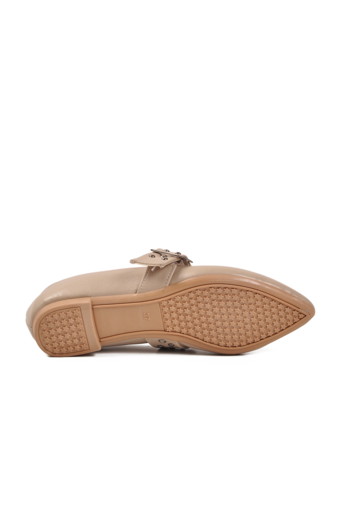 Bej Cilt Kemerli Hafif Esnek Kadın Babet 209166 Z - Görsel 6