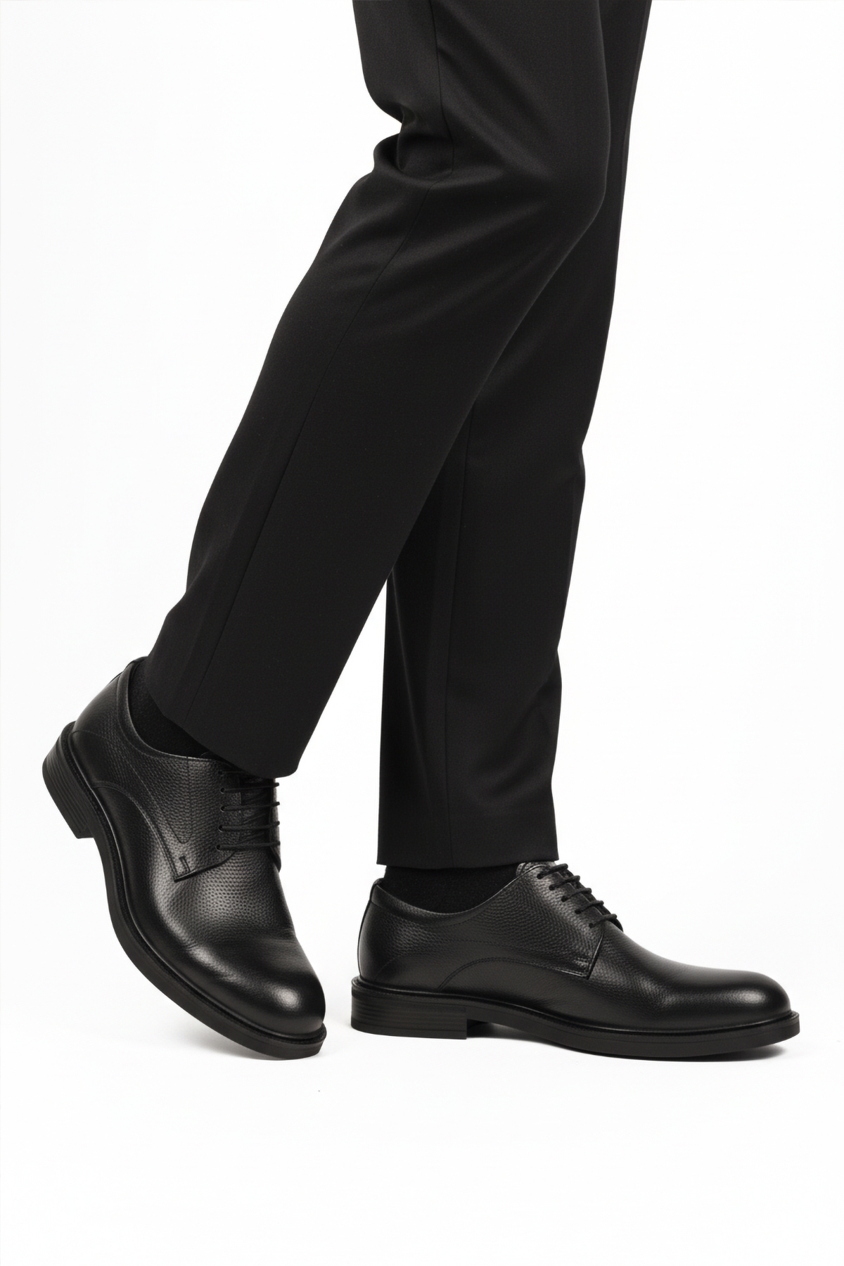 Siyah Hakiki Deri Kaymaz Taban Erkek klasik Ayakkabı 623 M - Görsel 2