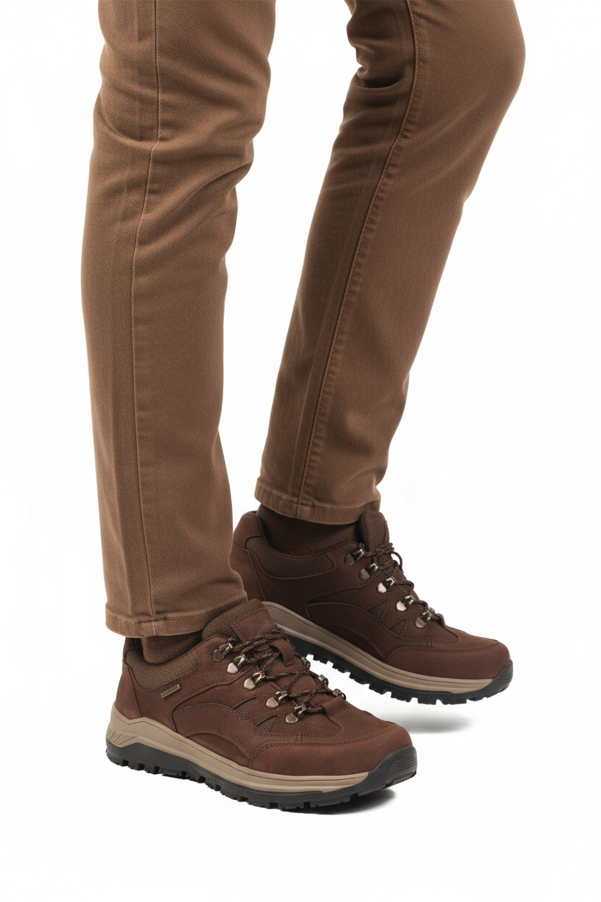 Kahve Hakiki Deri Kaymaz Su İtici Erkek Outdoor Ayakkabı 2341 M - Görsel 2