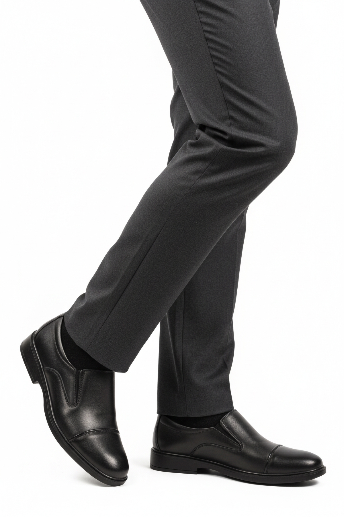 Siyah Hakiki Deri Jel Taban Anatomik Erkek Klasik Ayakkabı 425 M - Görsel 2