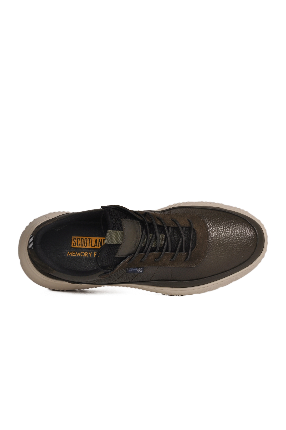 Haki Hakiki Deri Memory Foam Erkek Casual Ayakkabı 152-22487 M - Görsel 5