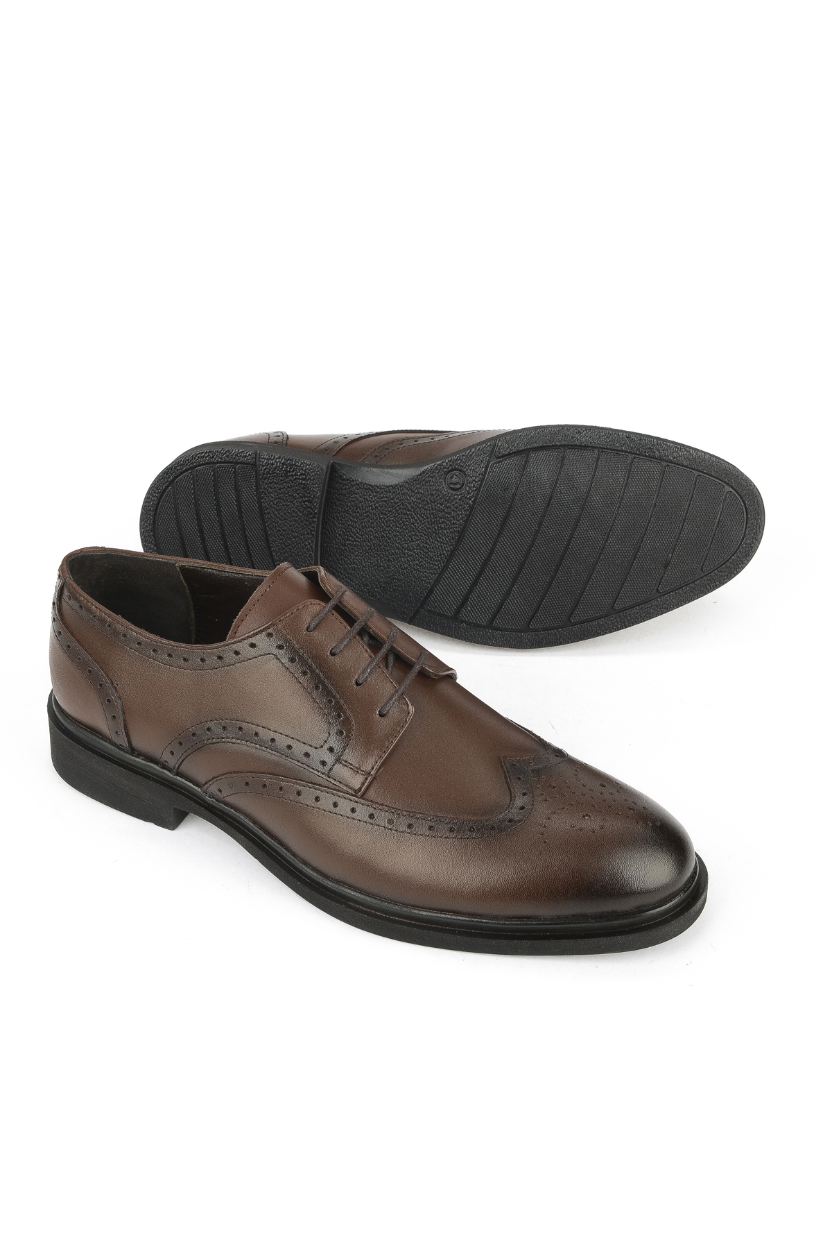 Erkek Hakiki Deri Klasik Ayakkabı 1531056Z4613 Kahve - Görsel 5