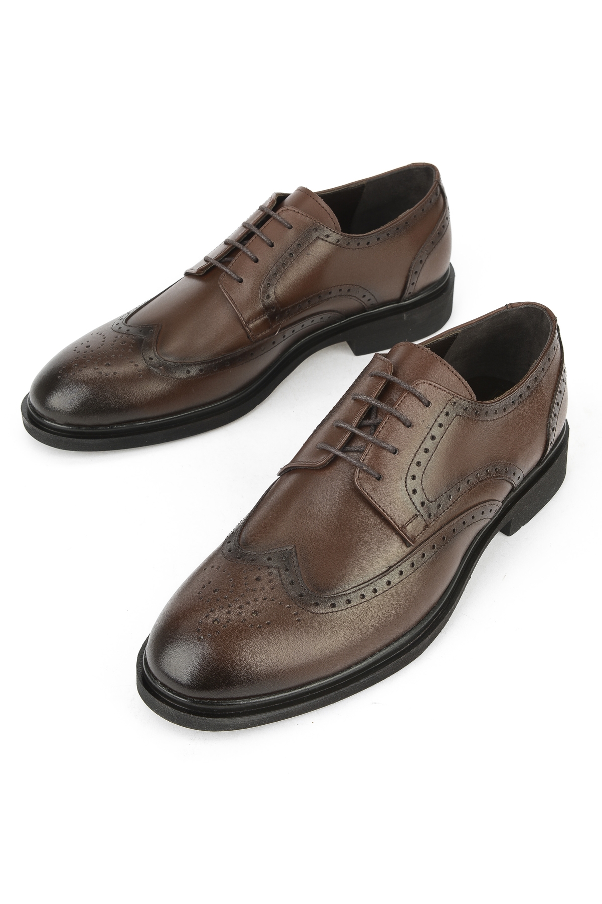 Erkek Hakiki Deri Klasik Ayakkabı 1531056Z4613 Kahve - Görsel 6
