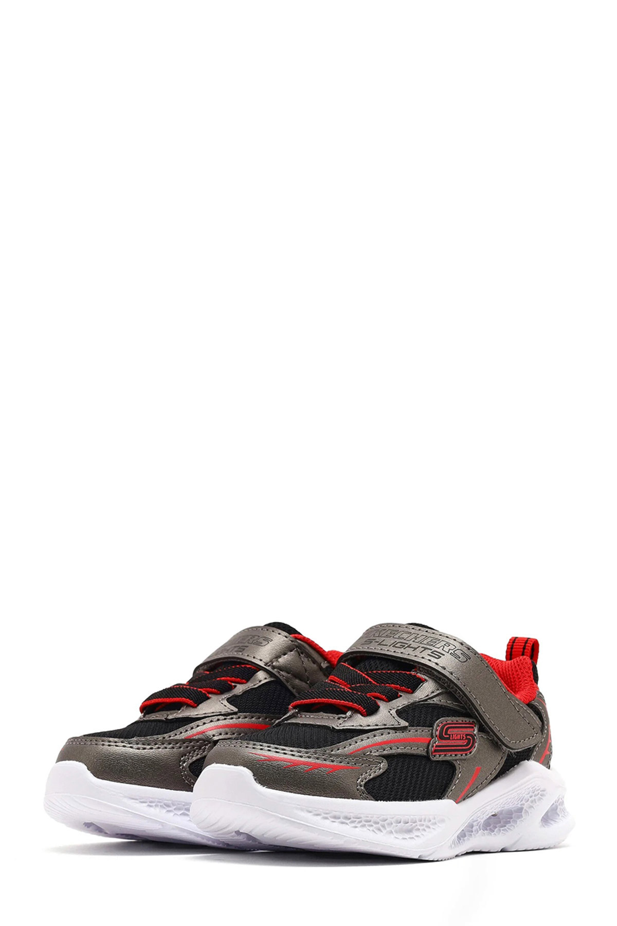 Skechers METEOR-LIGHTS Gri Erkek Çocuk Sneaker - Görsel 3