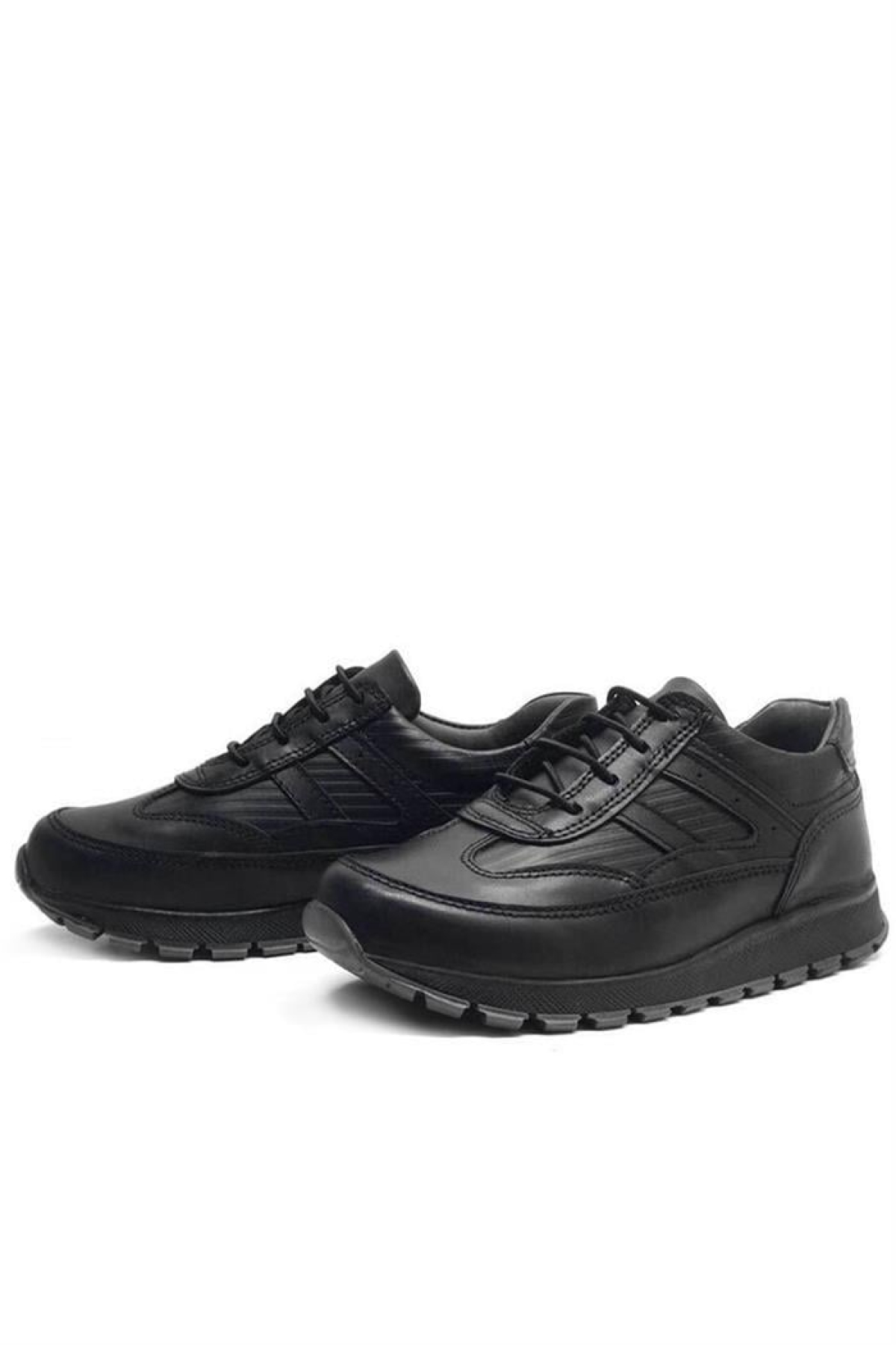 Hakiki Deri Siyah Bağcıklı Erkek Çocuk Spor Okul Ayakkabı - Görsel 3