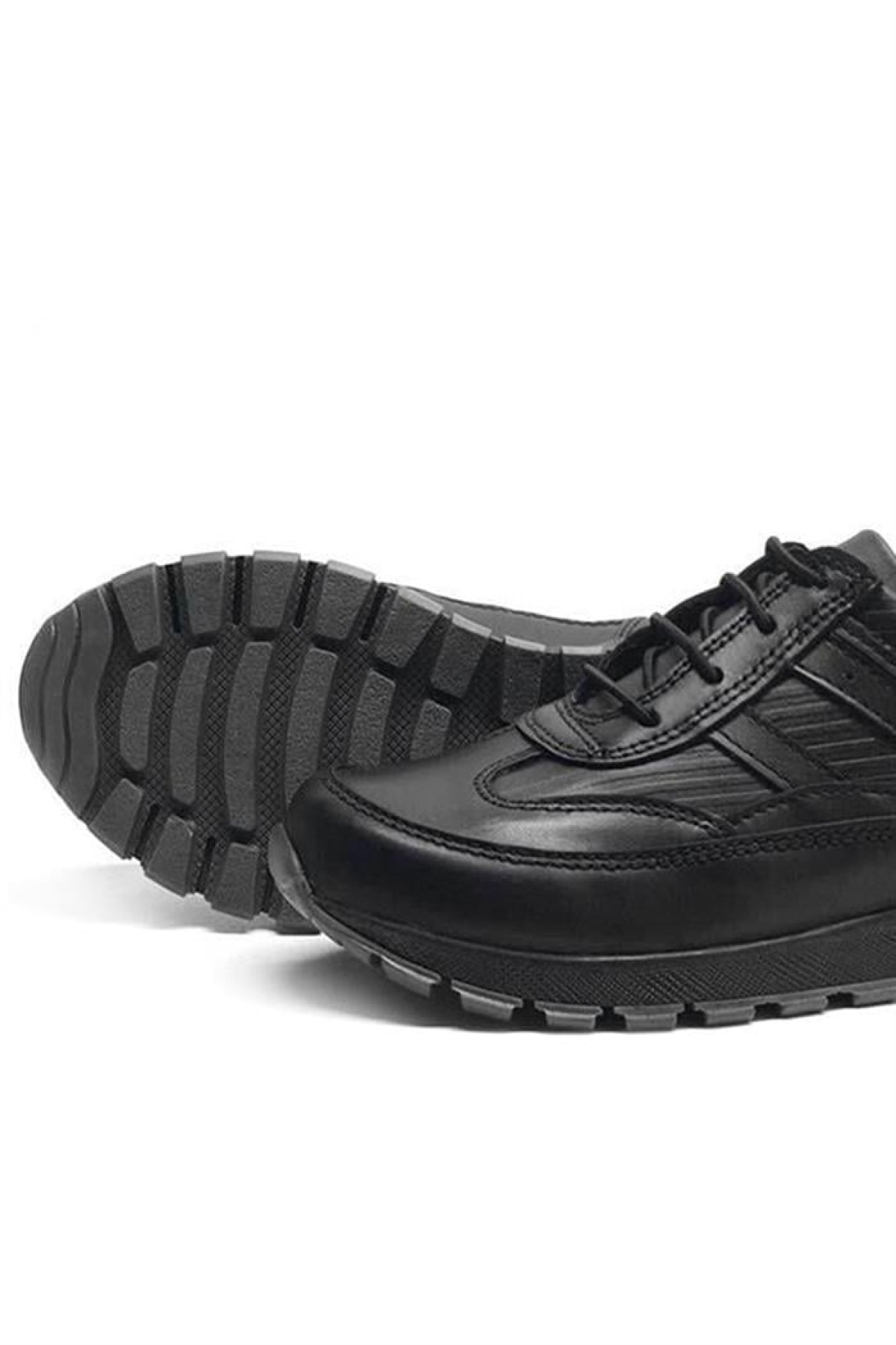 Hakiki Deri Siyah Bağcıklı Erkek Çocuk Spor Okul Ayakkabı - Görsel 11