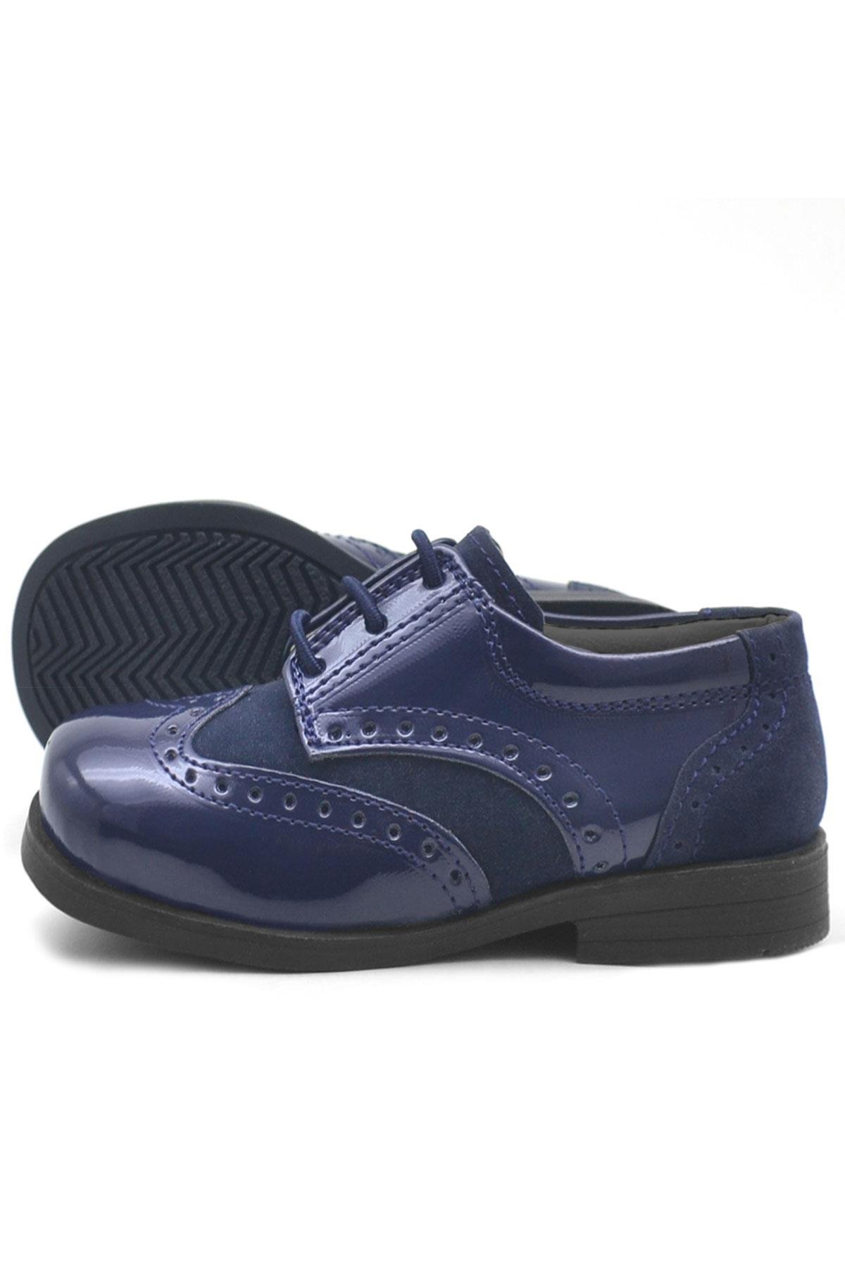 Titan Lacivert Rugan Klasik Erkek Bebek Ayakkabı - Görsel 5