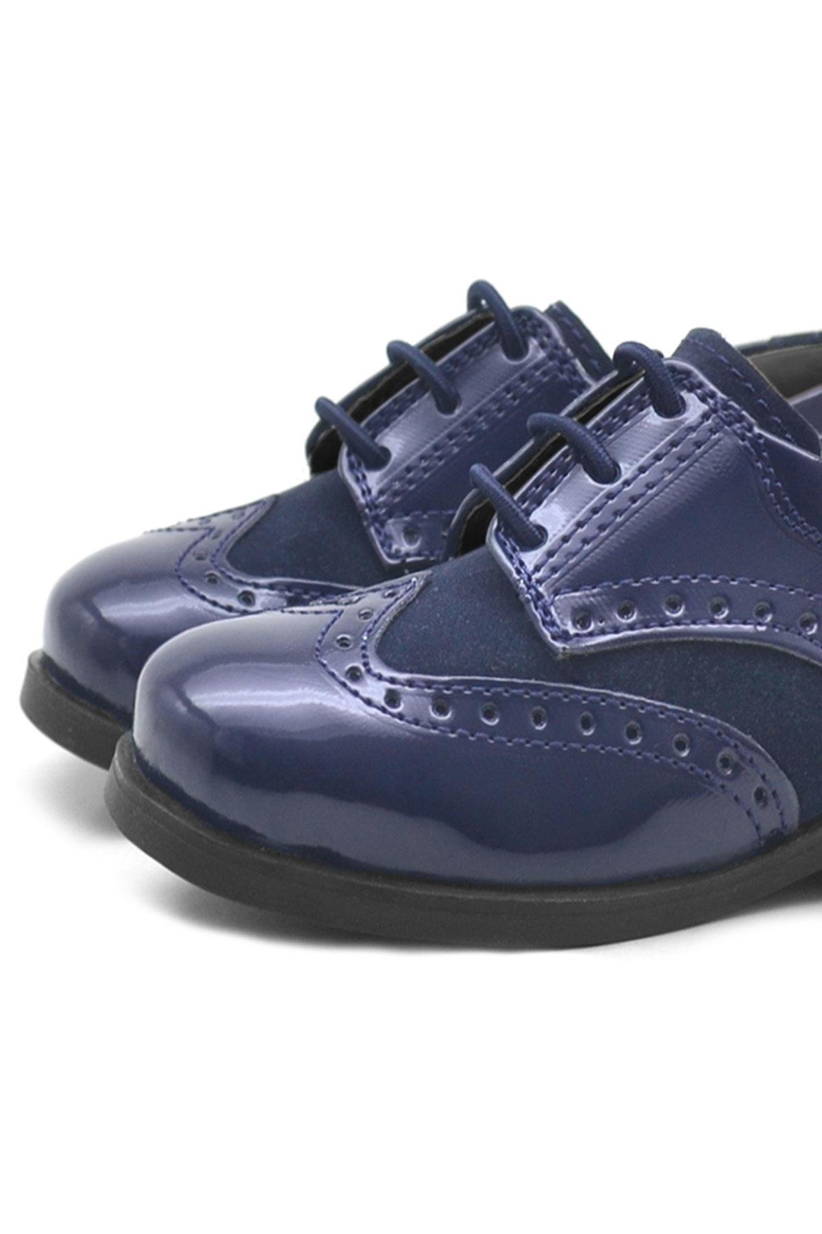 Titan Lacivert Rugan Klasik Erkek Bebek Ayakkabı - Görsel 6