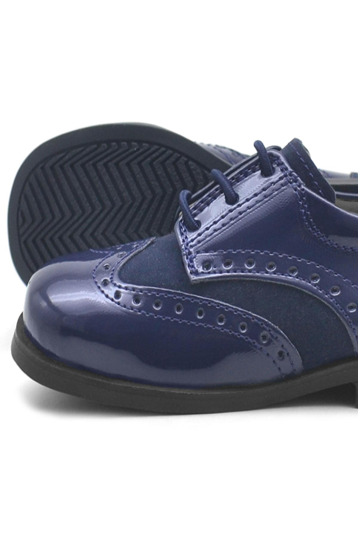 Titan Lacivert Rugan Klasik Erkek Bebek Ayakkabı - Görsel 7