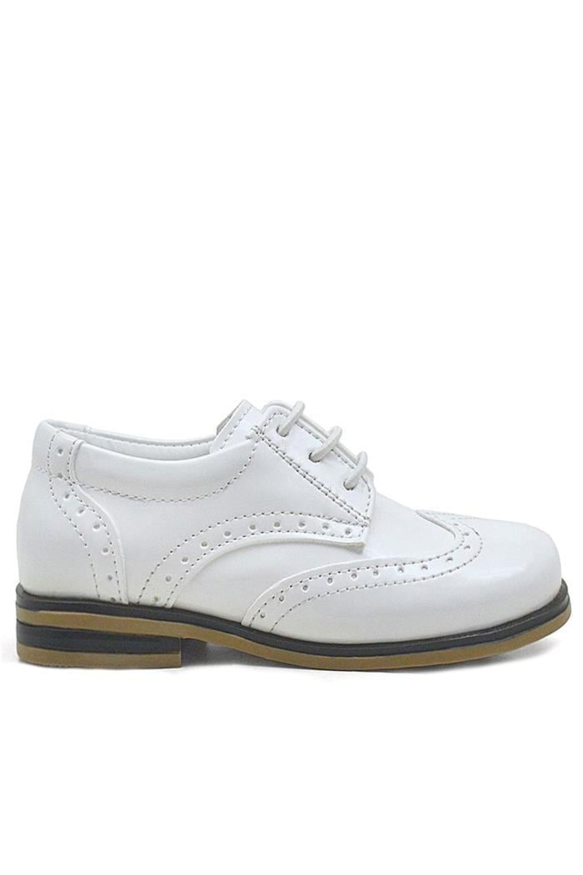 Titan Beyaz Rugan Bağcıklı Klasik Erkek Çocuk Klasik Ayakkabı - Görsel 4