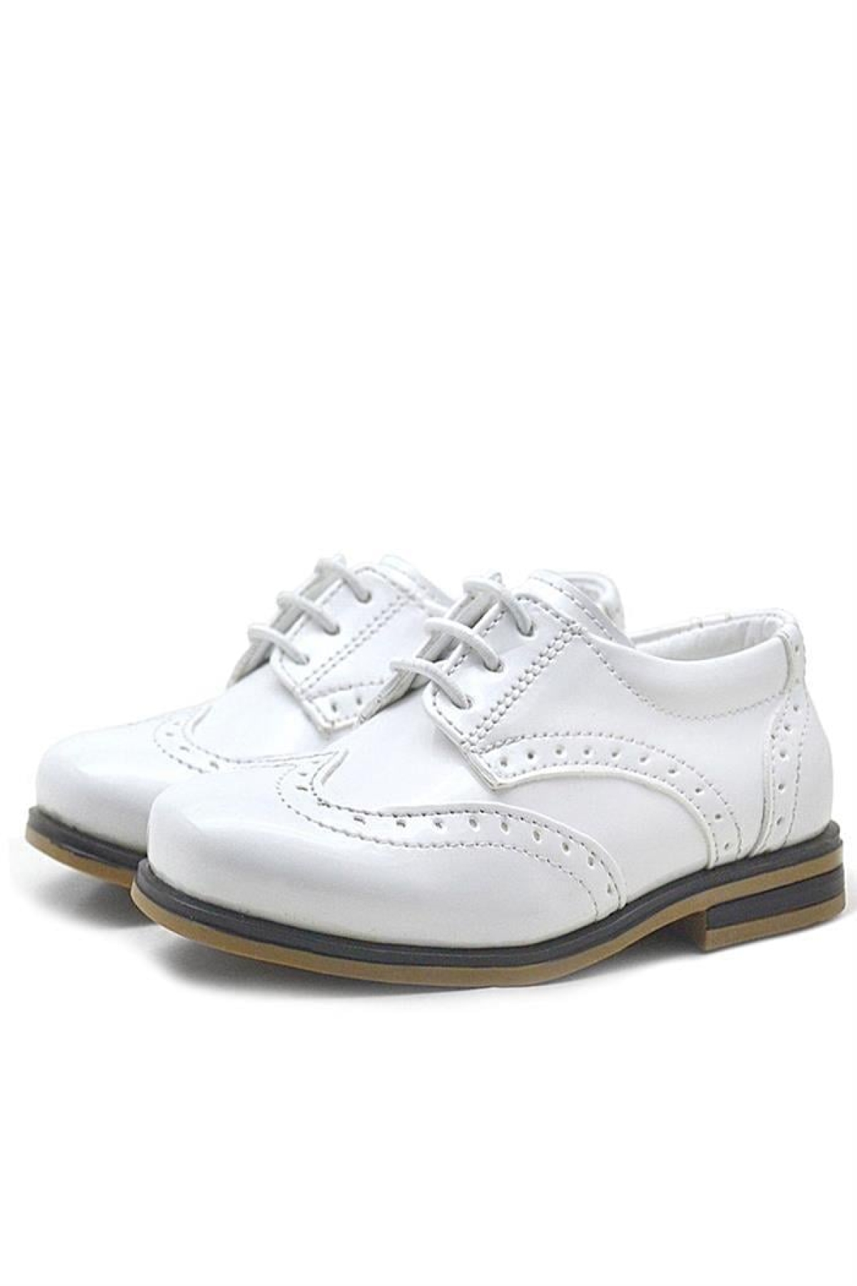 Titan Beyaz Rugan Bağcıklı Klasik Erkek Çocuk Klasik Ayakkabı - Görsel 5
